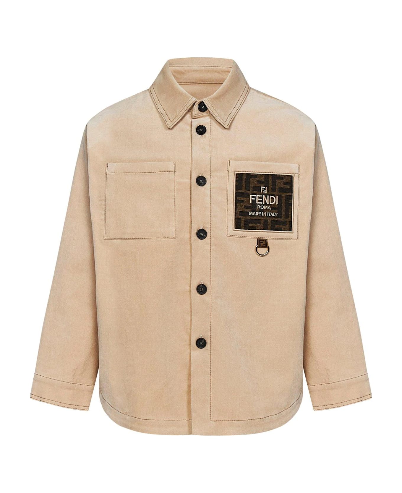 Fendi Regular Fit Shirt - Beige