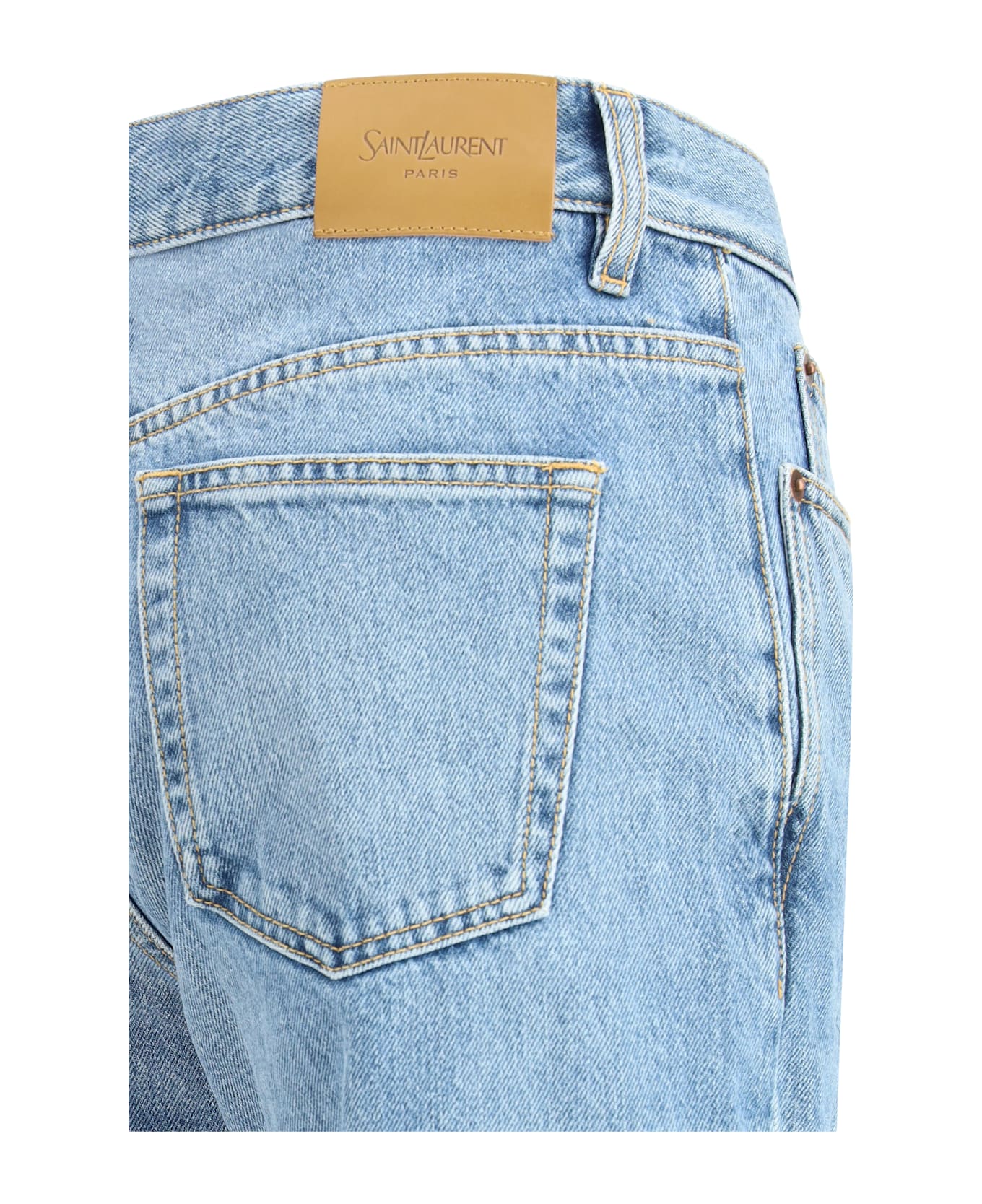Saint Laurent Nico Low-rise Jeans In Bahamas Denim - DENIM