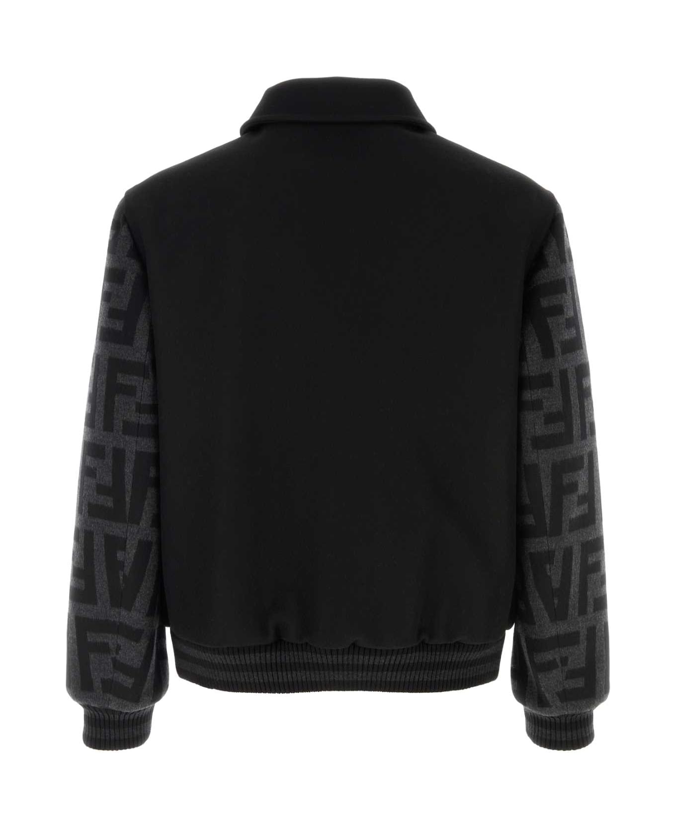 Fendi Bomber Maniche Ff - BLACK GREY