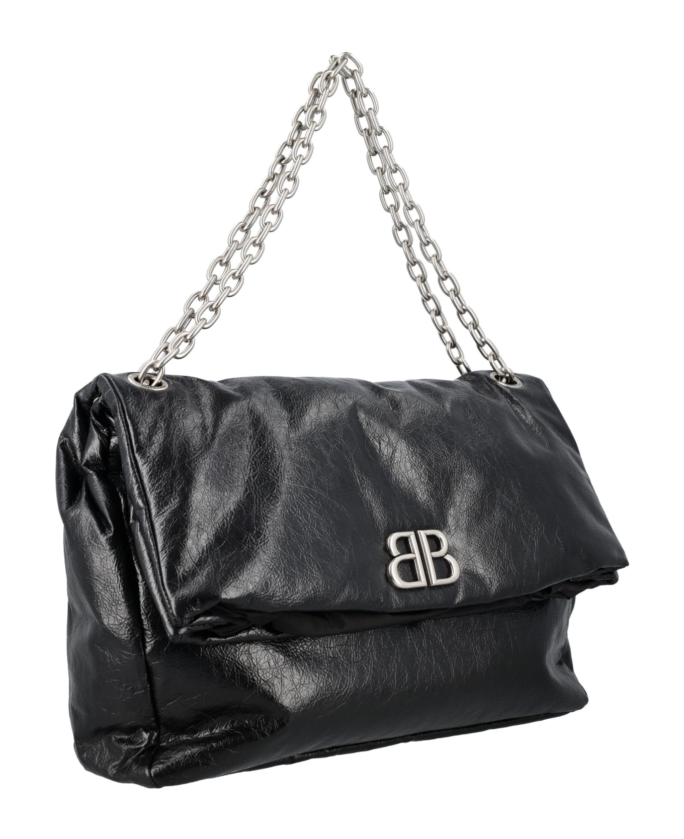 Balenciaga Monaco Chain Bag - BLACK/BLACK