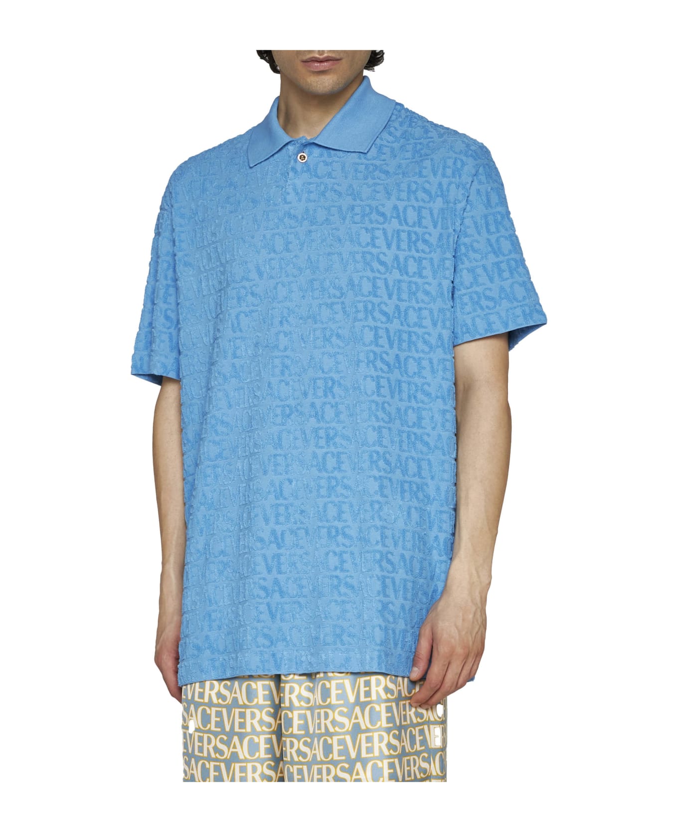 Versace Polo Shirt - Summer sky blue