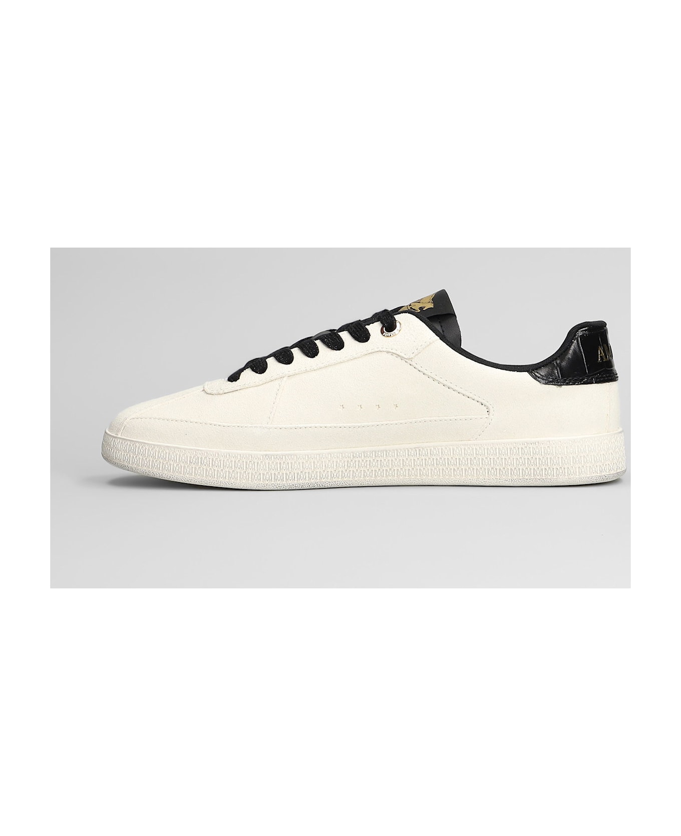 AMIRI Croc Debossed Pacifi Sneakers In White Suede - white スニーカー