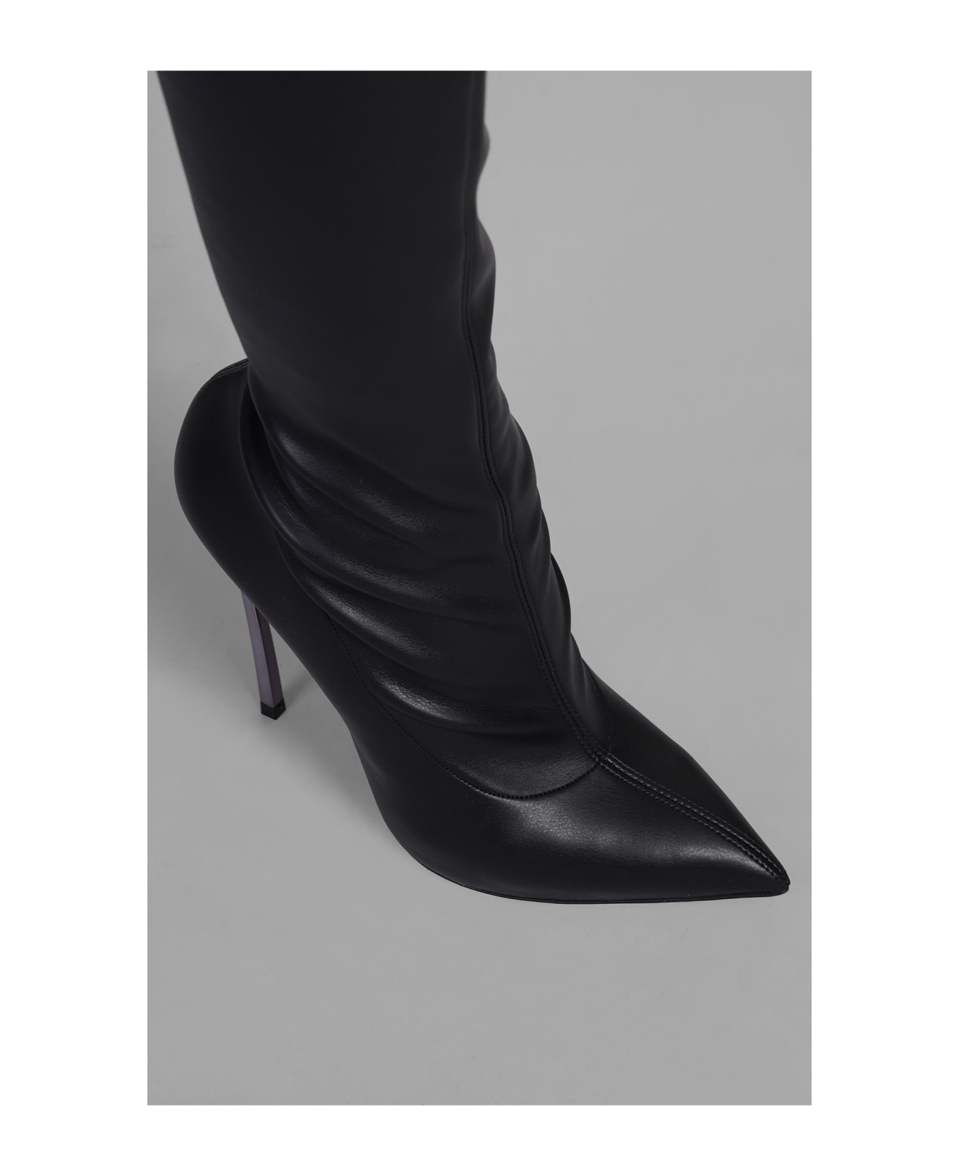 Casadei Blade High Heels Boots In Black Leather - black