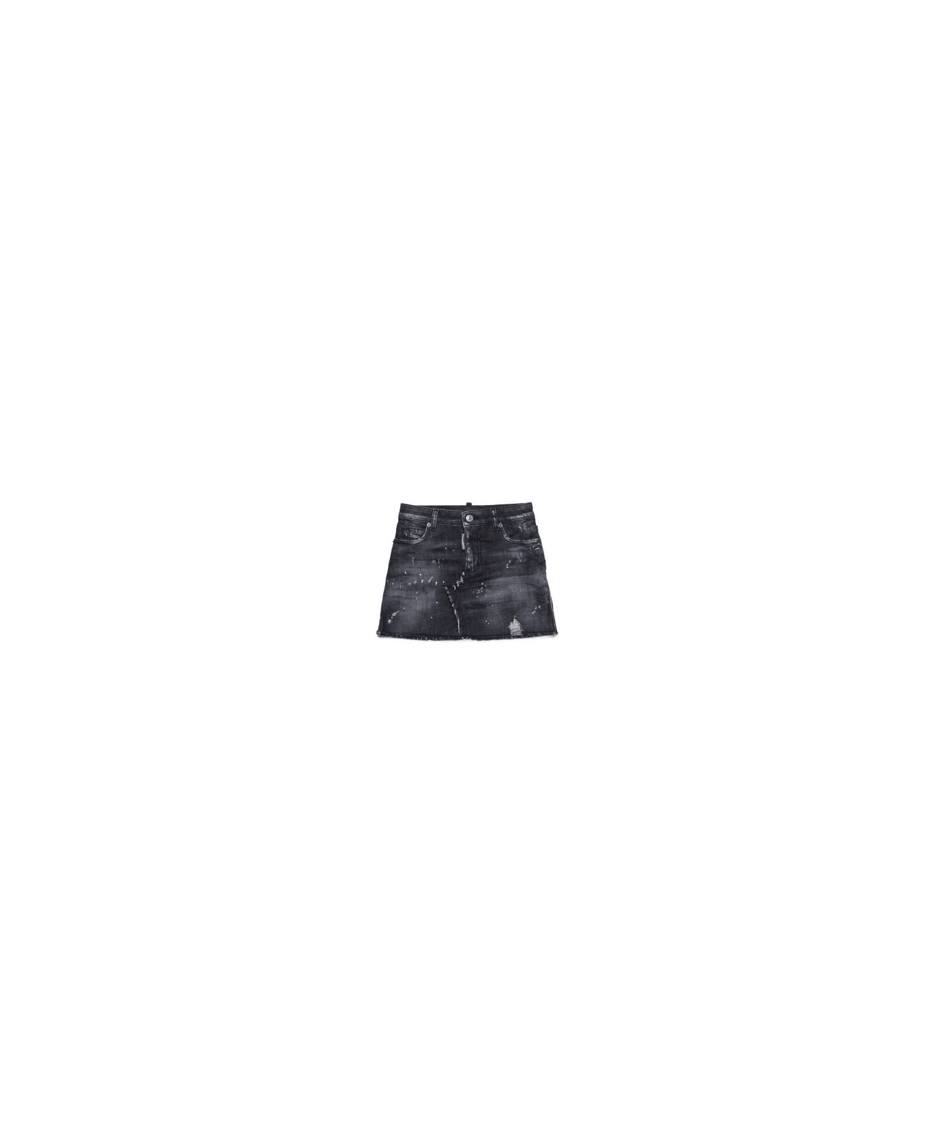 Dsquared2 Ripped Denim Skirt - Black