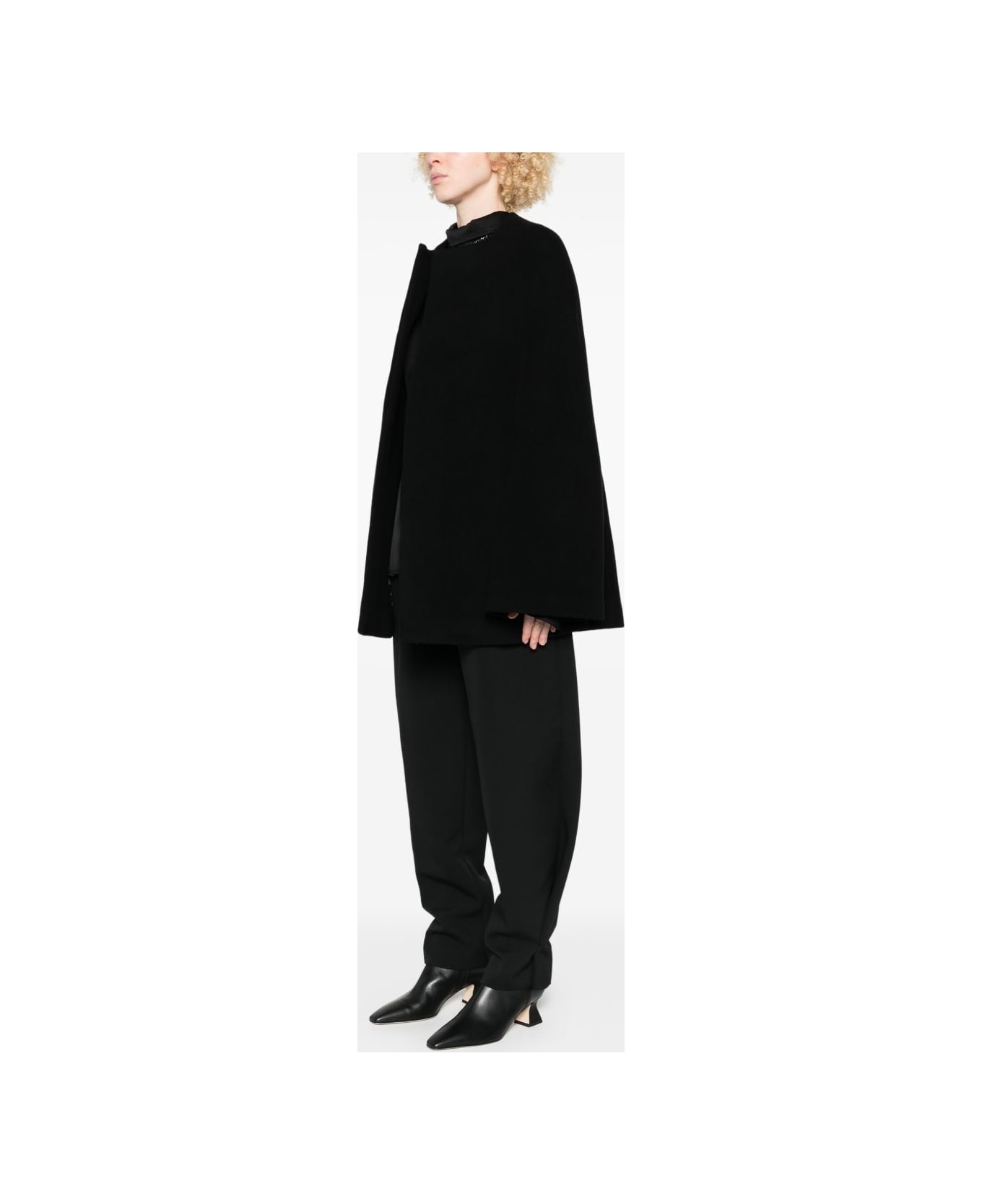 Totême Wool Bell-sleeve Coat - Black