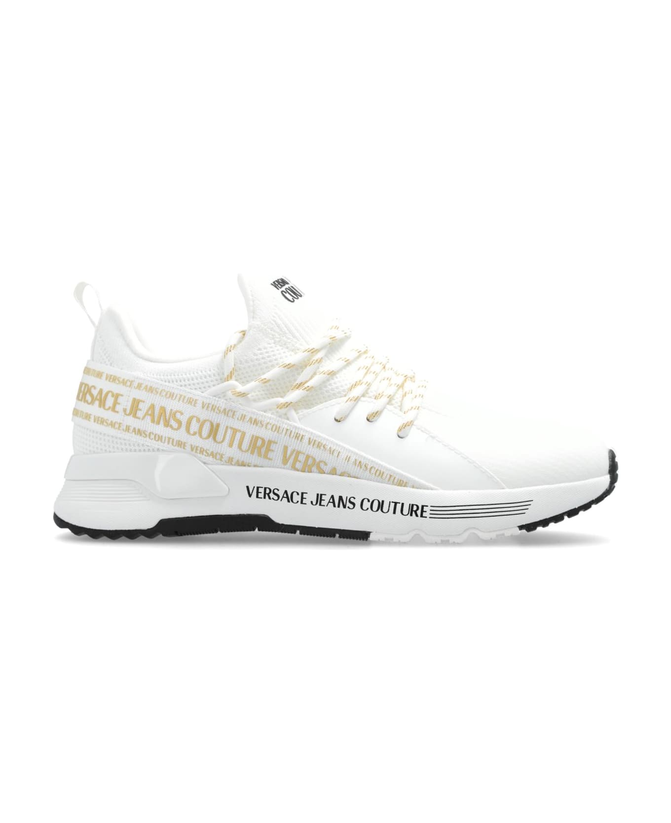 Versace Jeans Couture Sports Shoes With Logo - Bianco