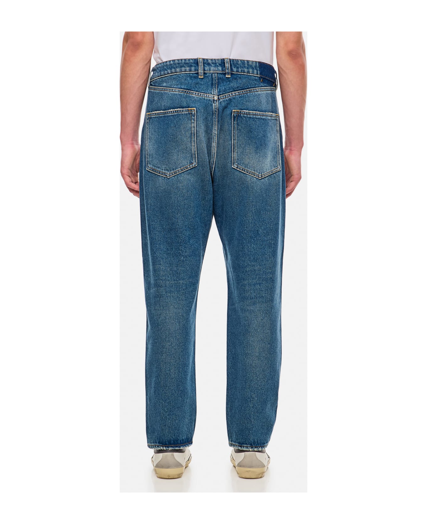 Golden Goose Golden M's Happy Medium Stone Washed Denim - Blue
