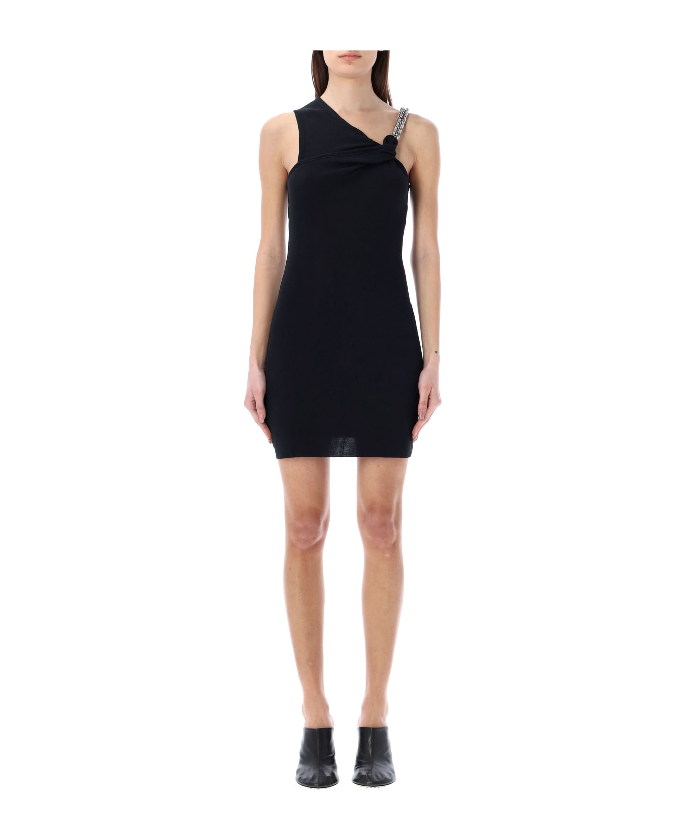 1017 ALYX 9SM Ribbed Dress With Chain - BLACK