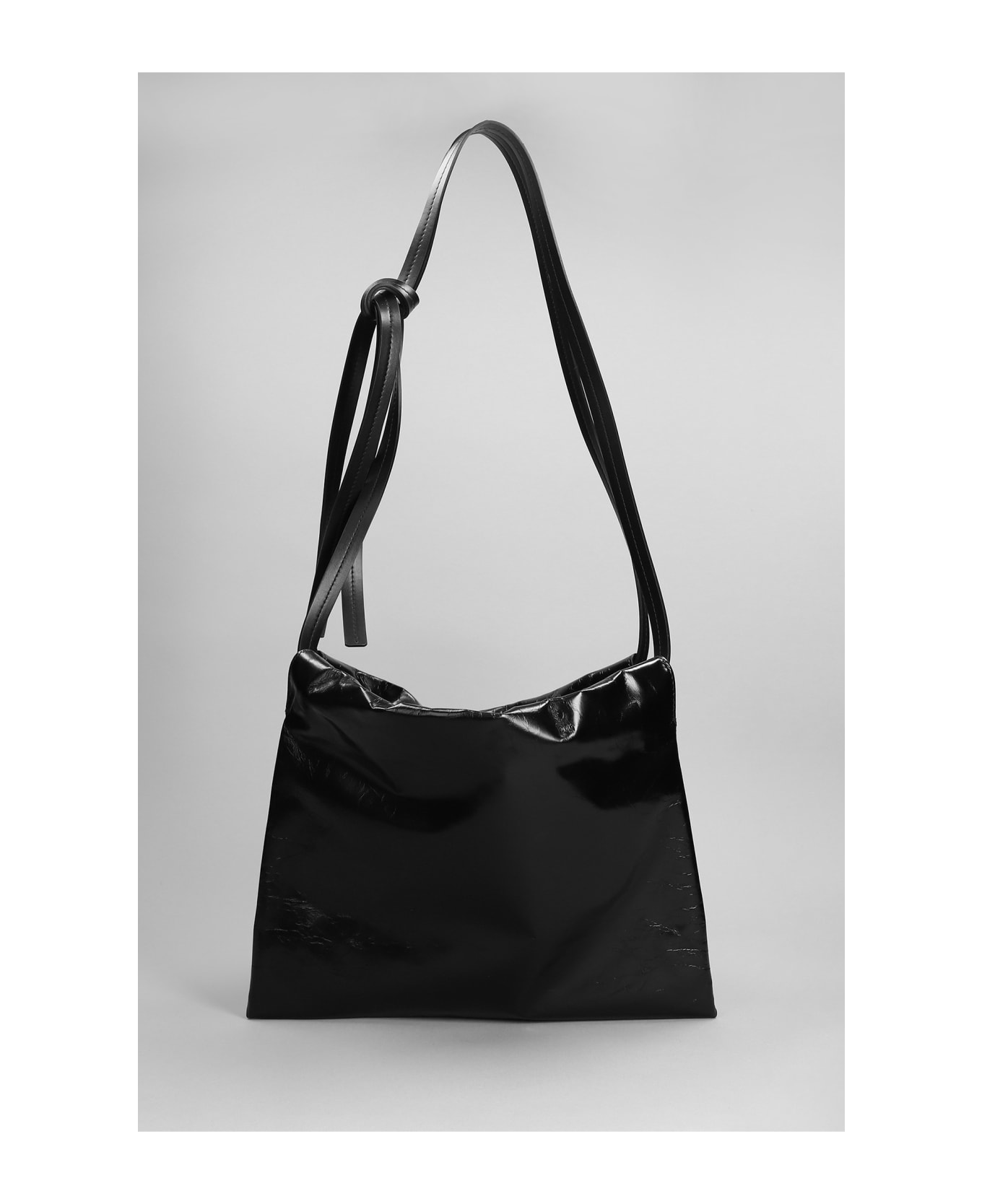 Jil Sander Shoulder Bag In Black Leather - black