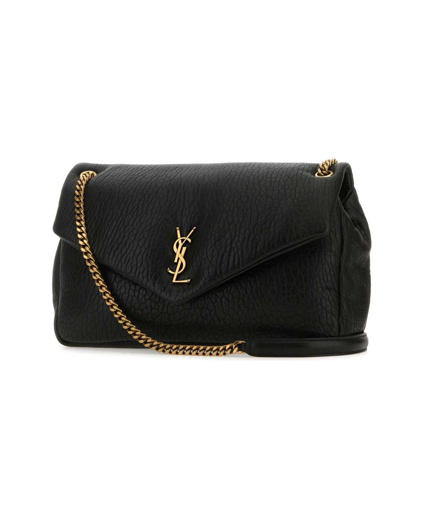 Saint Laurent Black Leather Big Calypso Shoulder Bag - NERO