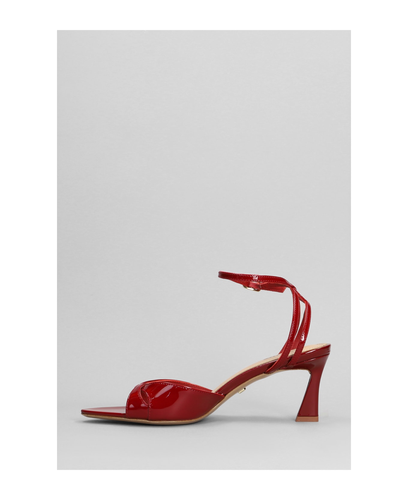 Lola Cruz Bianca 65 Sandals In Red Patent Leather - red サンダル