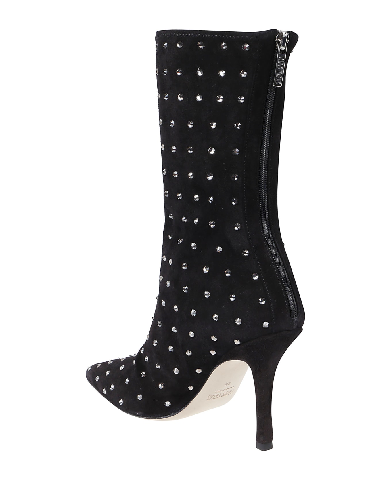 Paris Texas Holly Mama Ankle Boots - Black Diamond