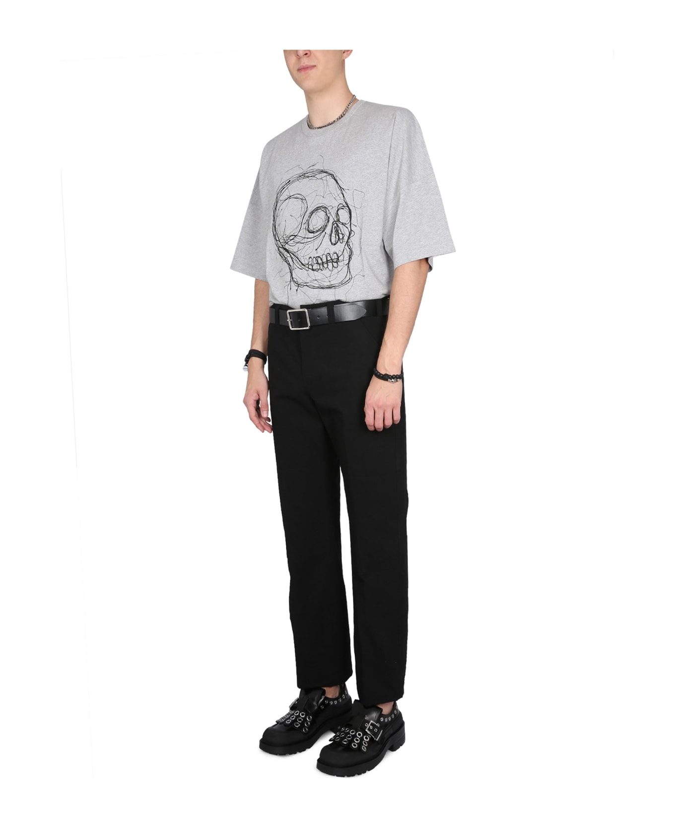Alexander McQueen Skull Printed T-shirt - Grey シャツ