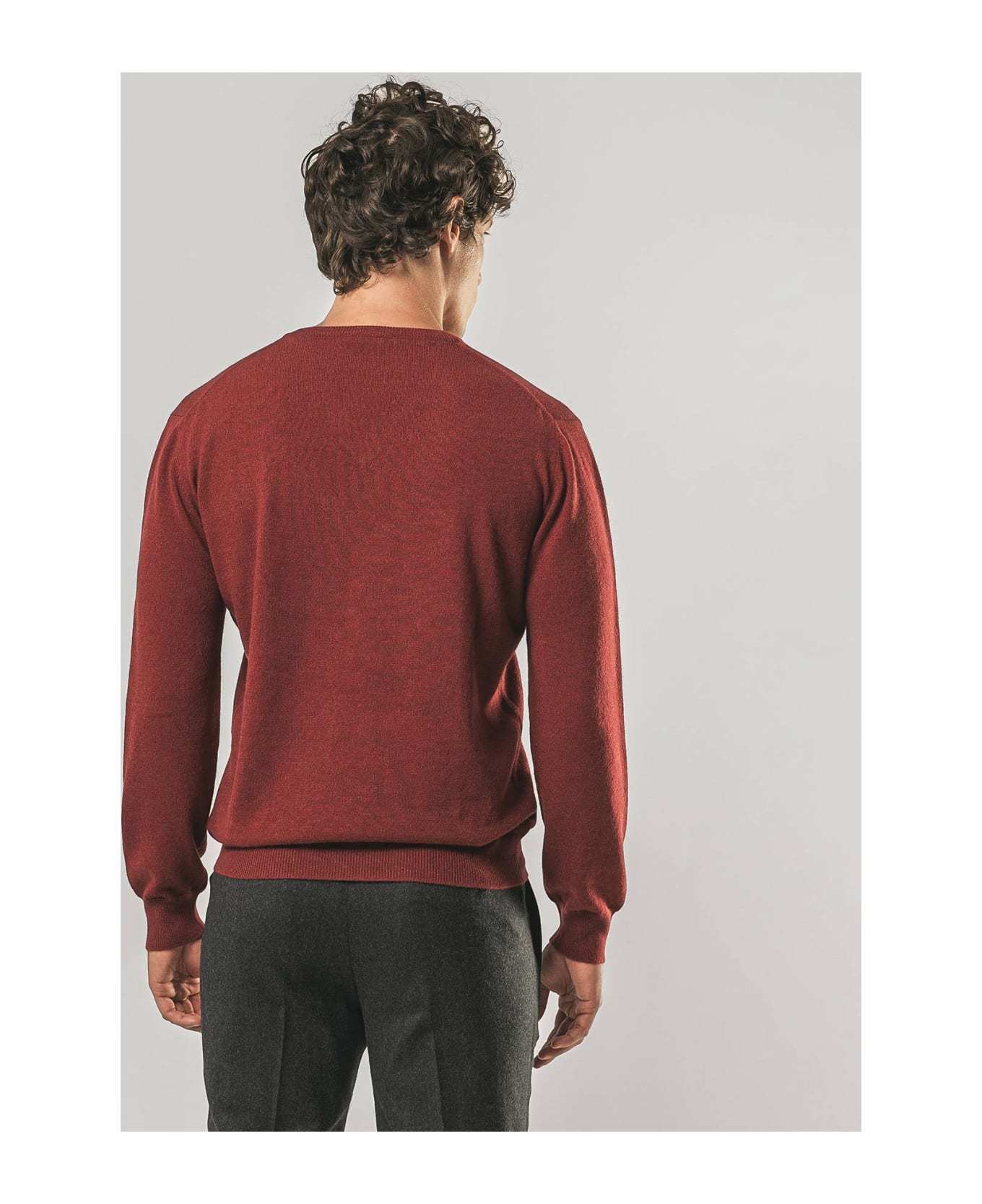 Larusmiani V-neck Sweater Bachelor Sweater - Red