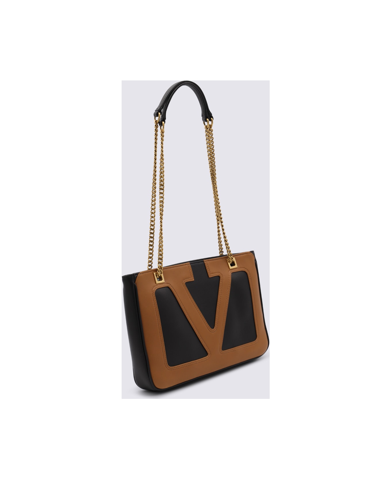 Valentino Garavani Black And Brown Viva Superstar Totes - NERO/SPICE