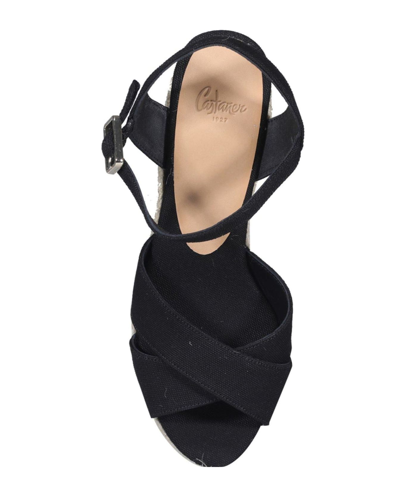 Castañer Blaudell Buckle-fastened Wedge Sandals - Black