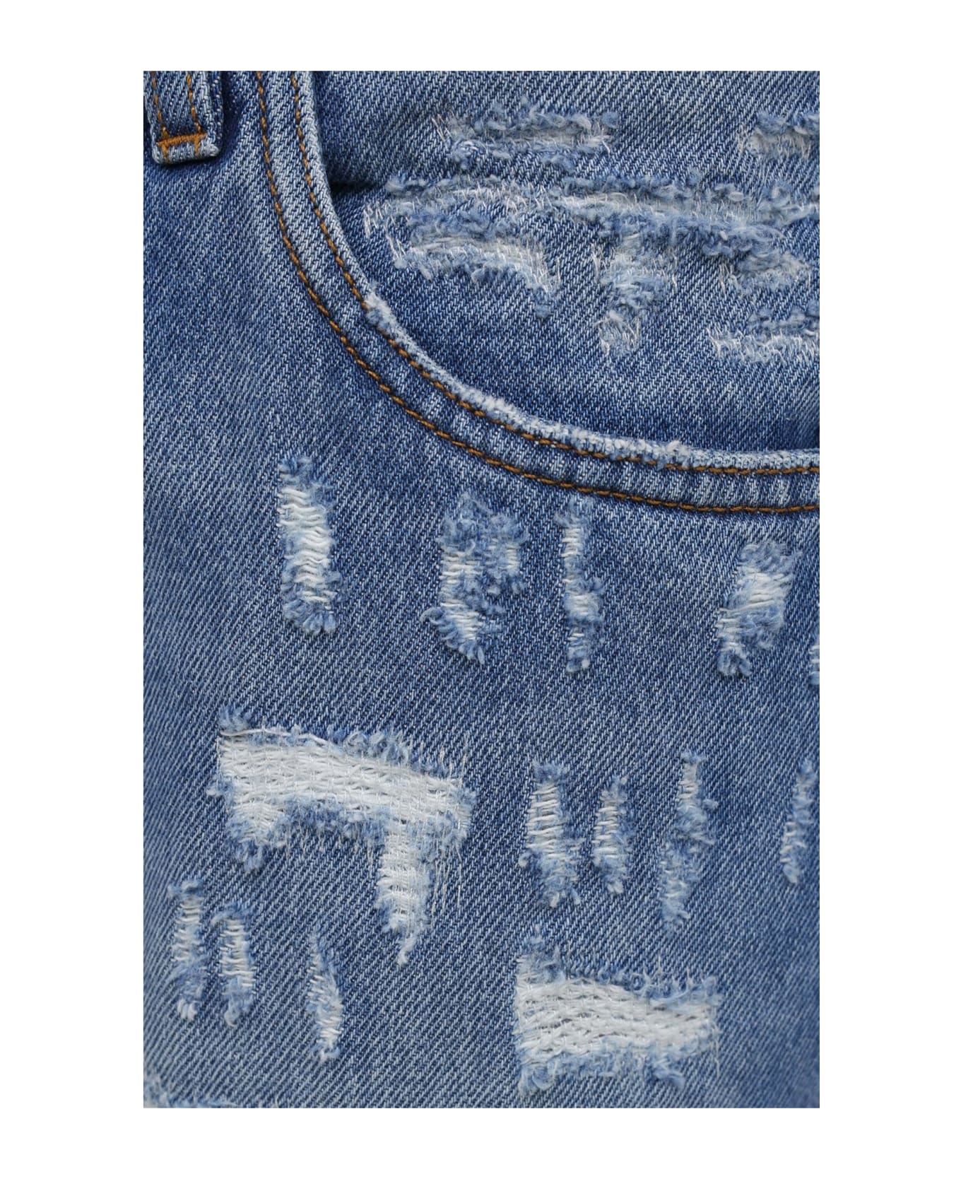 Dolce & Gabbana Cotton Denim Jeans - Blue