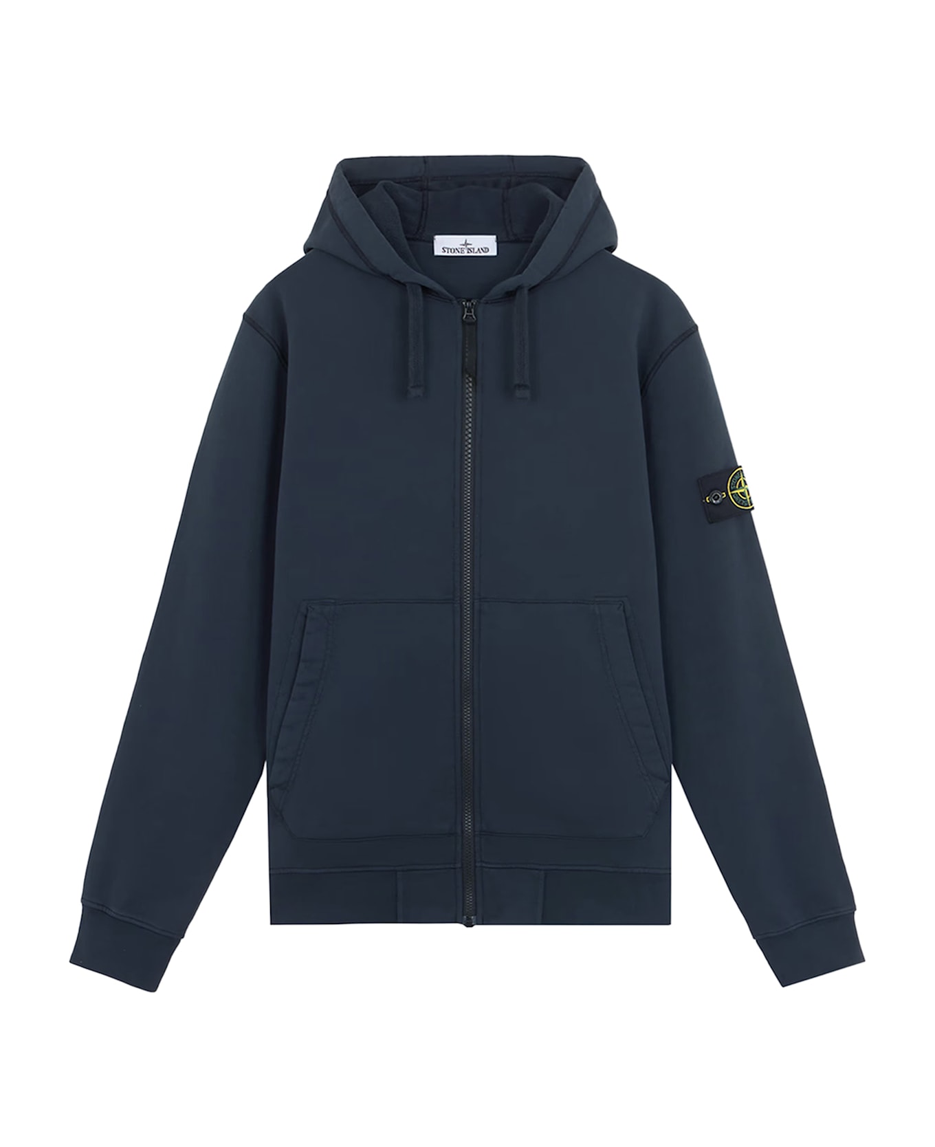 Stone Island Organic Cotton Hooded Sweatshirt - Blue