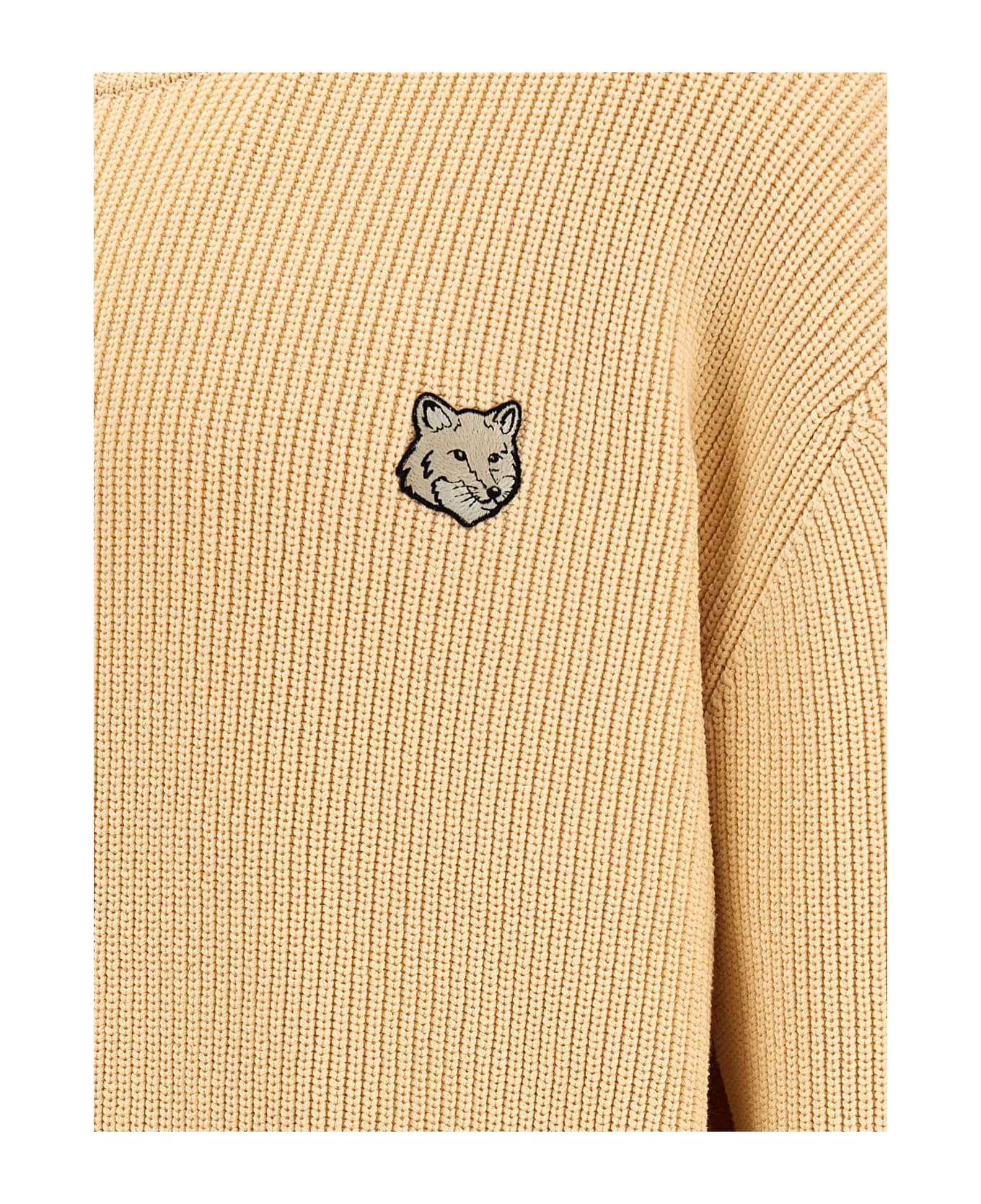 Maison Kitsuné 'bold Fox Head' Sweater - Neutro