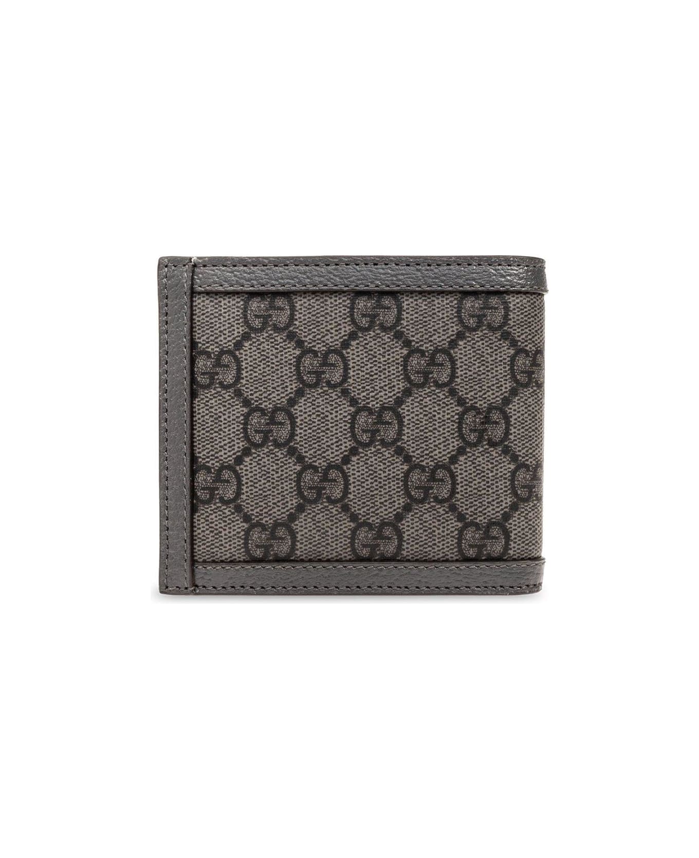 Gucci Monogrammed Bifold Wallet - Grey 財布