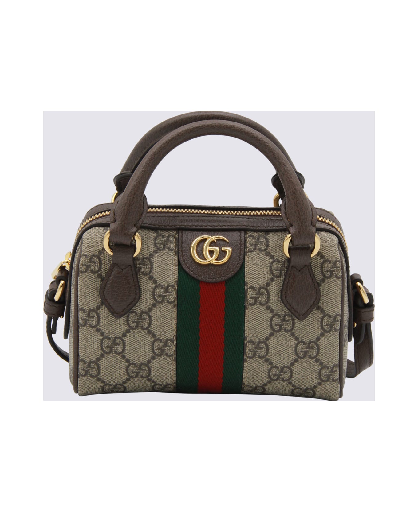 Gucci Beige Leather Ophidia Mini Bag - BEIGE