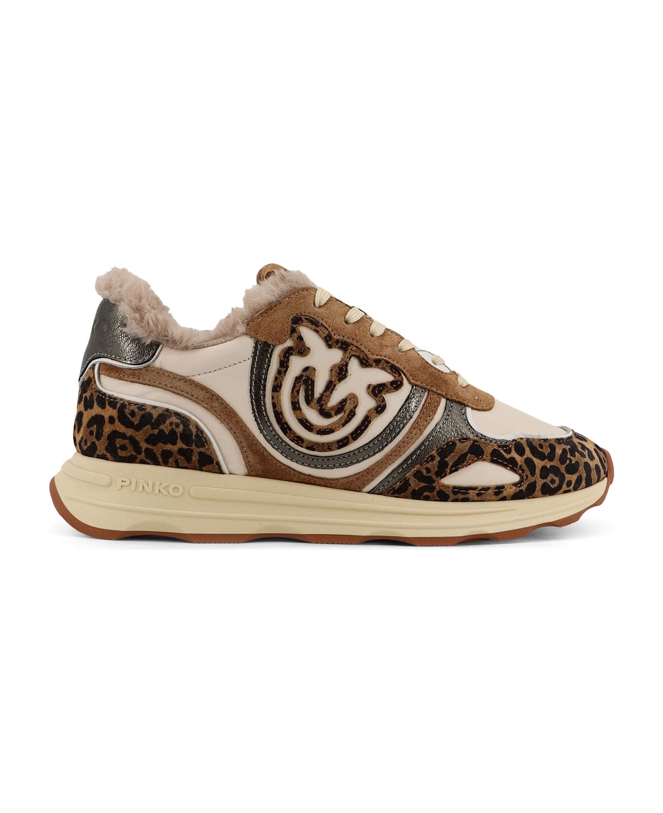 Pinko Zoe 01 Leather Low-top Sneakers - Spotted