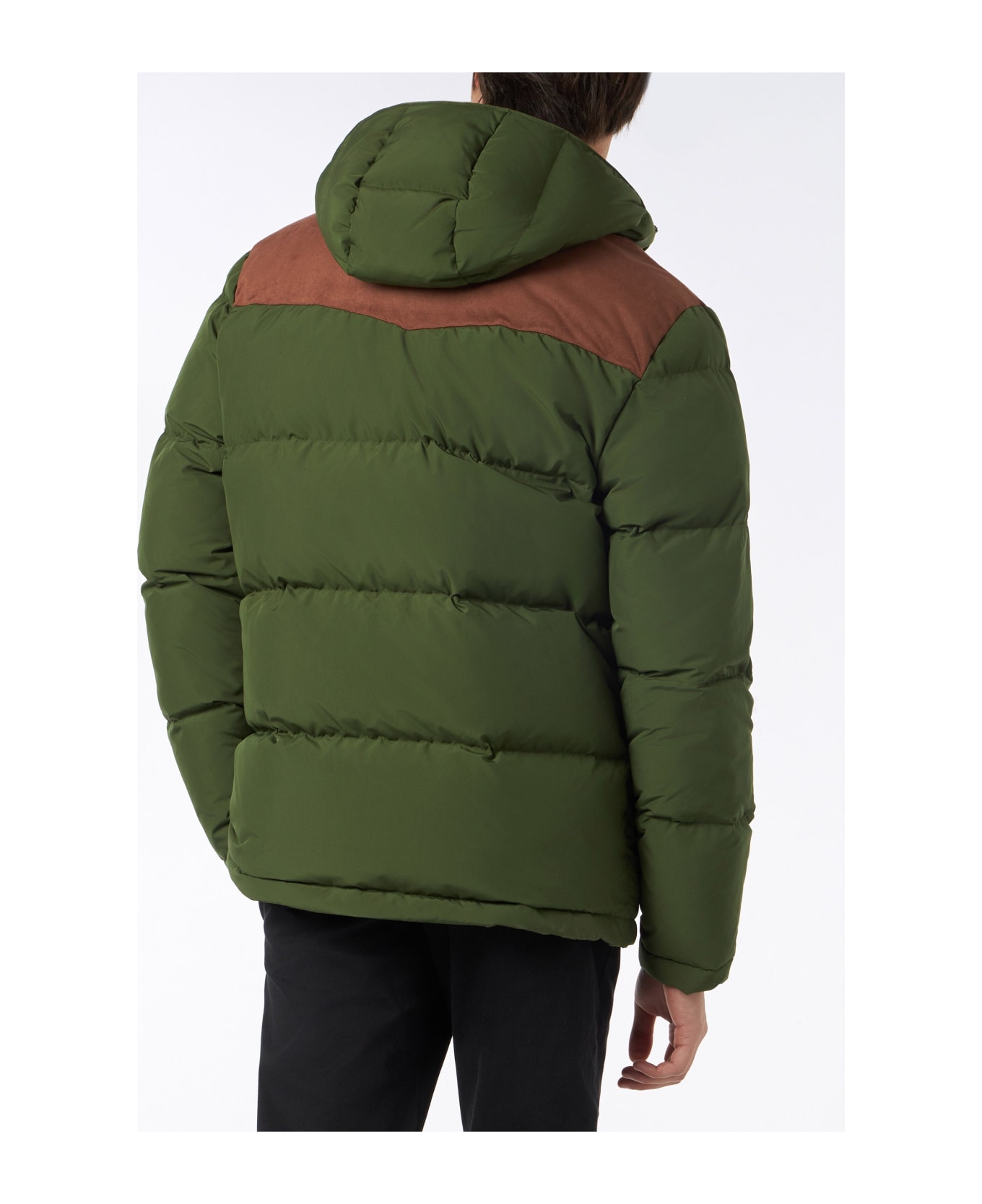 MC2 Saint Barth Man Military Green Hooded Down Jacket Baxter - GREEN