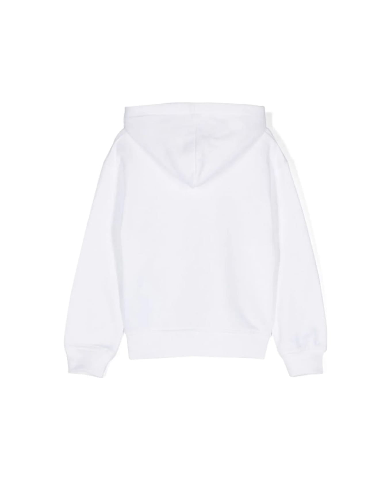Moschino White Hoodie With Tonal Logo Lettering In Cotton Boy - White