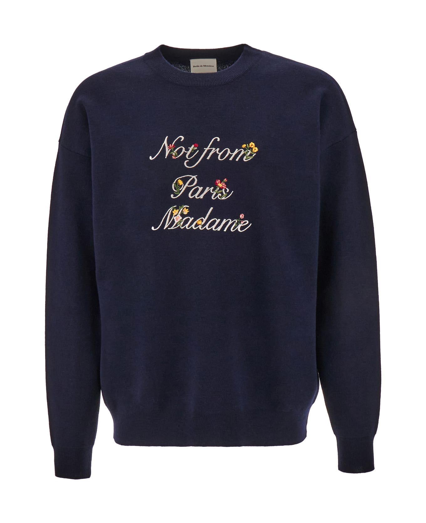 Drôle de Monsieur Dark Blue Wool Oversize Sweater - NY