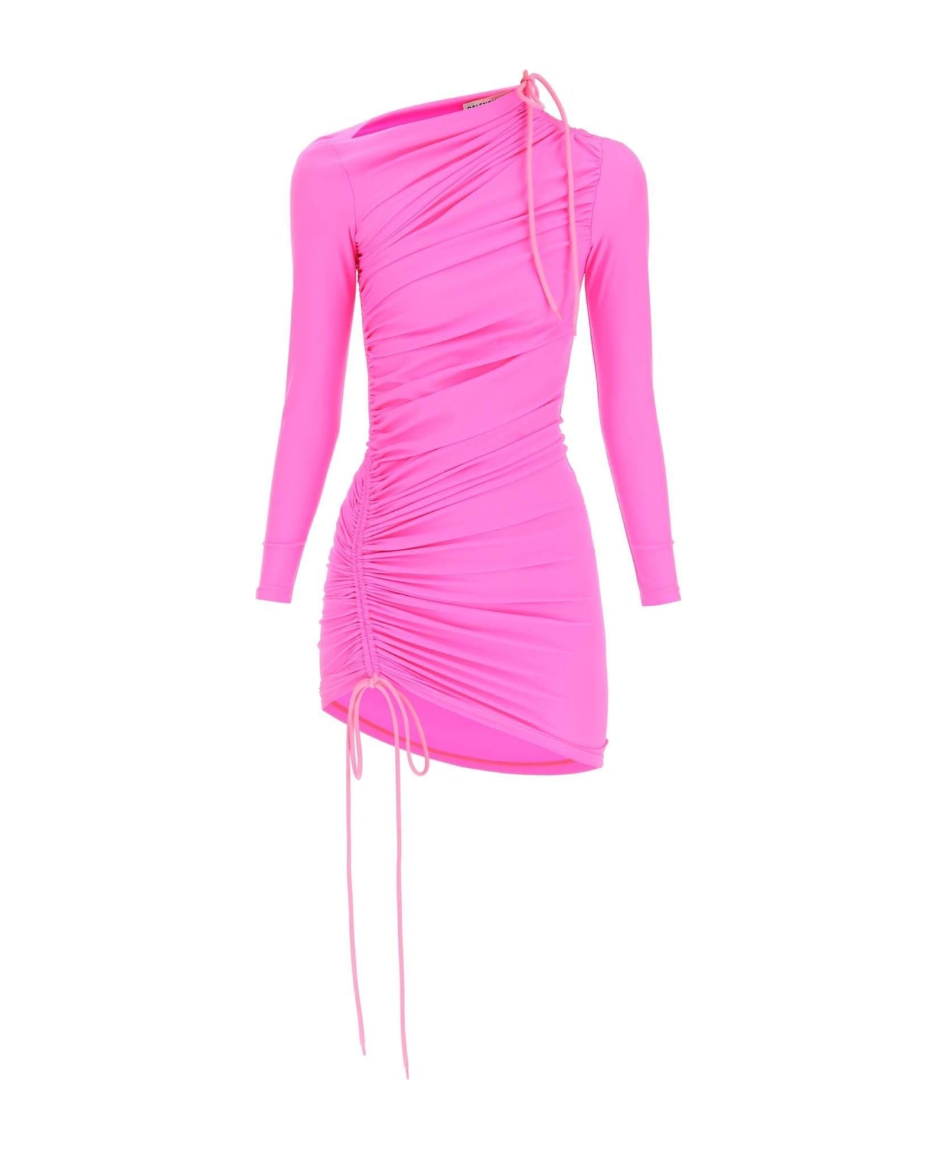 Balenciaga Draped Mini Dress - PINK