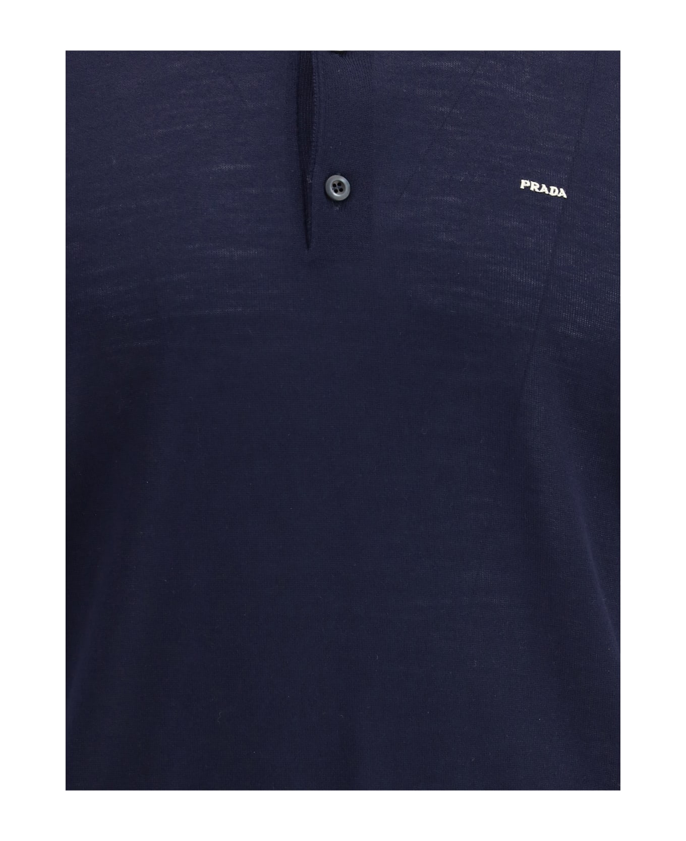 Prada Virgin Wool Polo Sweater