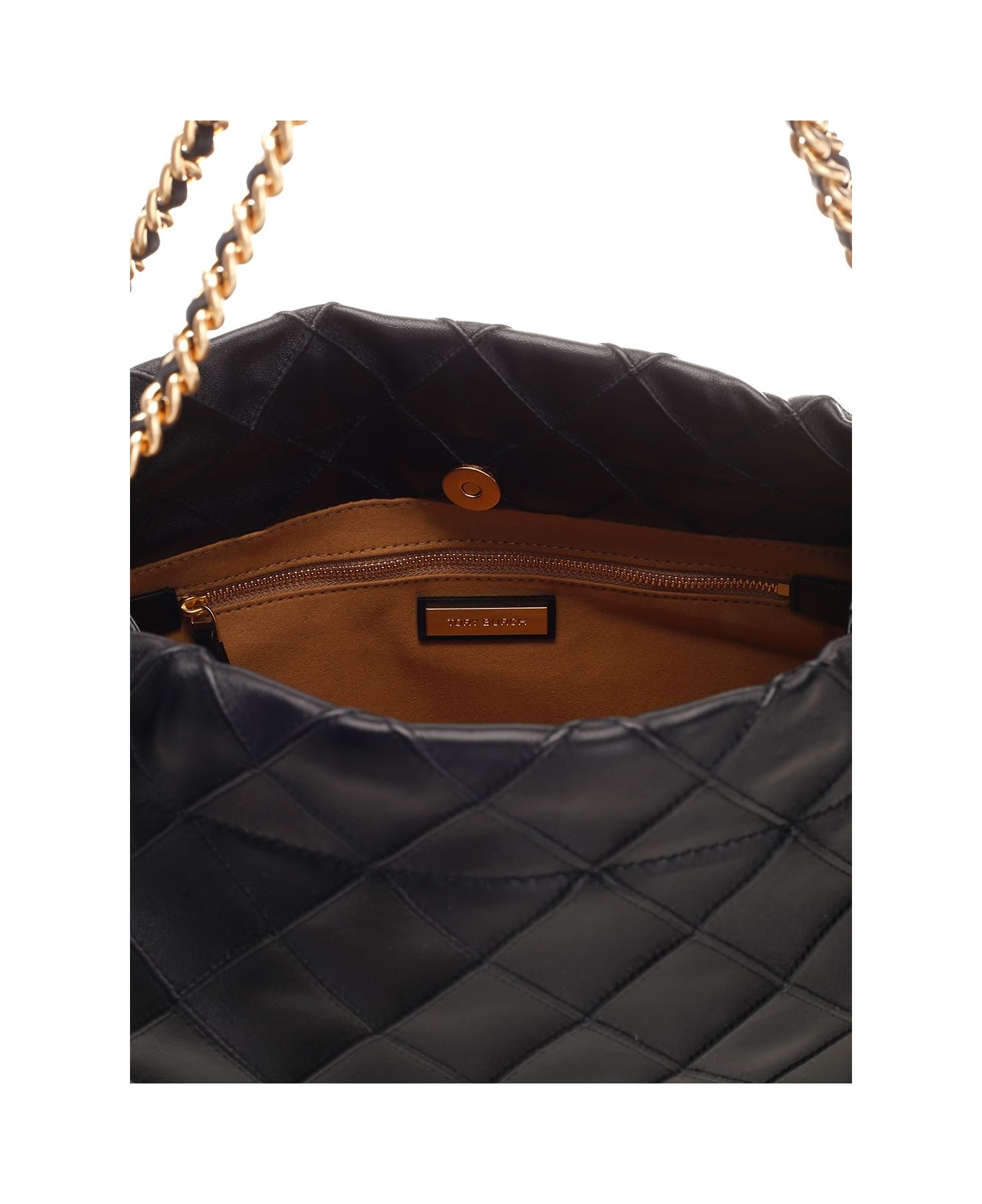 Tory Burch "fleming Soft Hobo" Tote Bag - Black