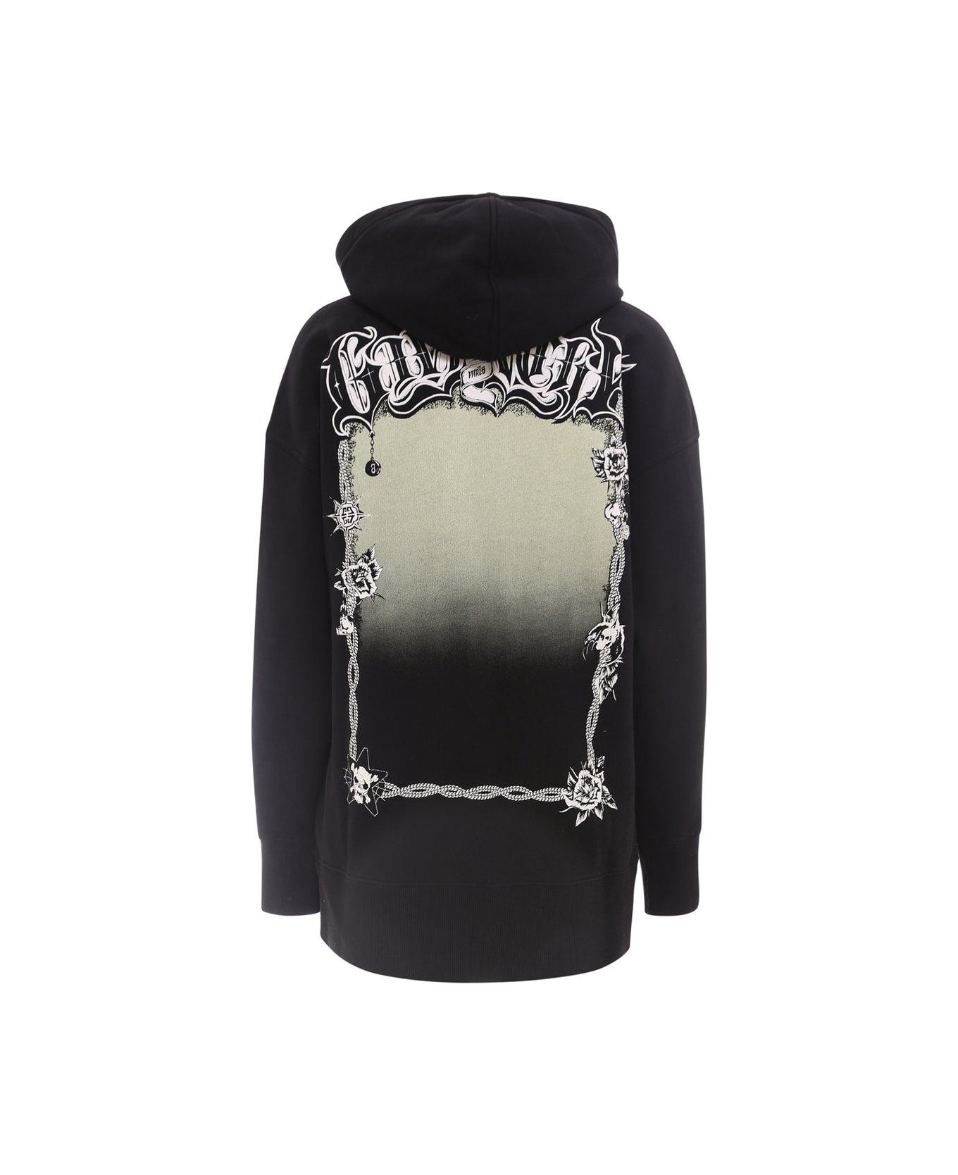 Givenchy Graphic Printed Oversized Hoodie - BLACK