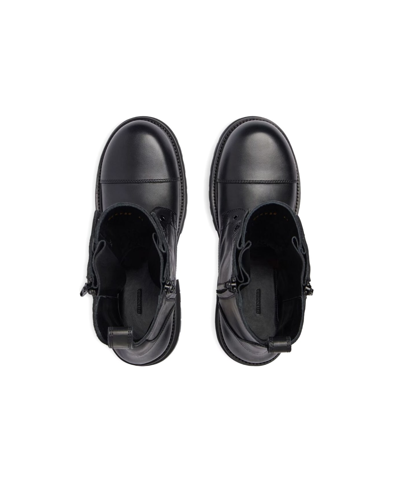 Balenciaga Truck Leather Boots - Black