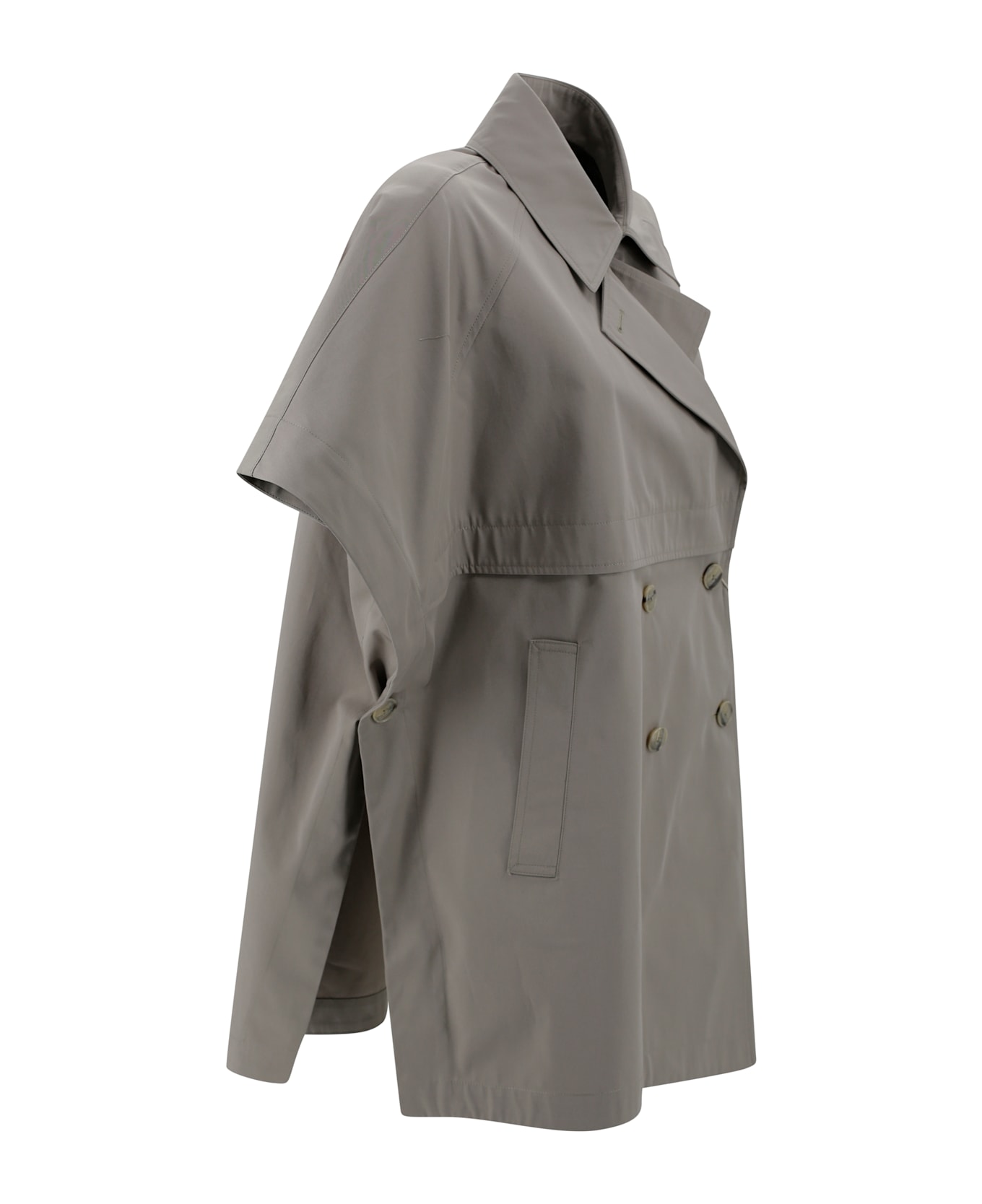 Herno Short Trench Coat - Dove Grey
