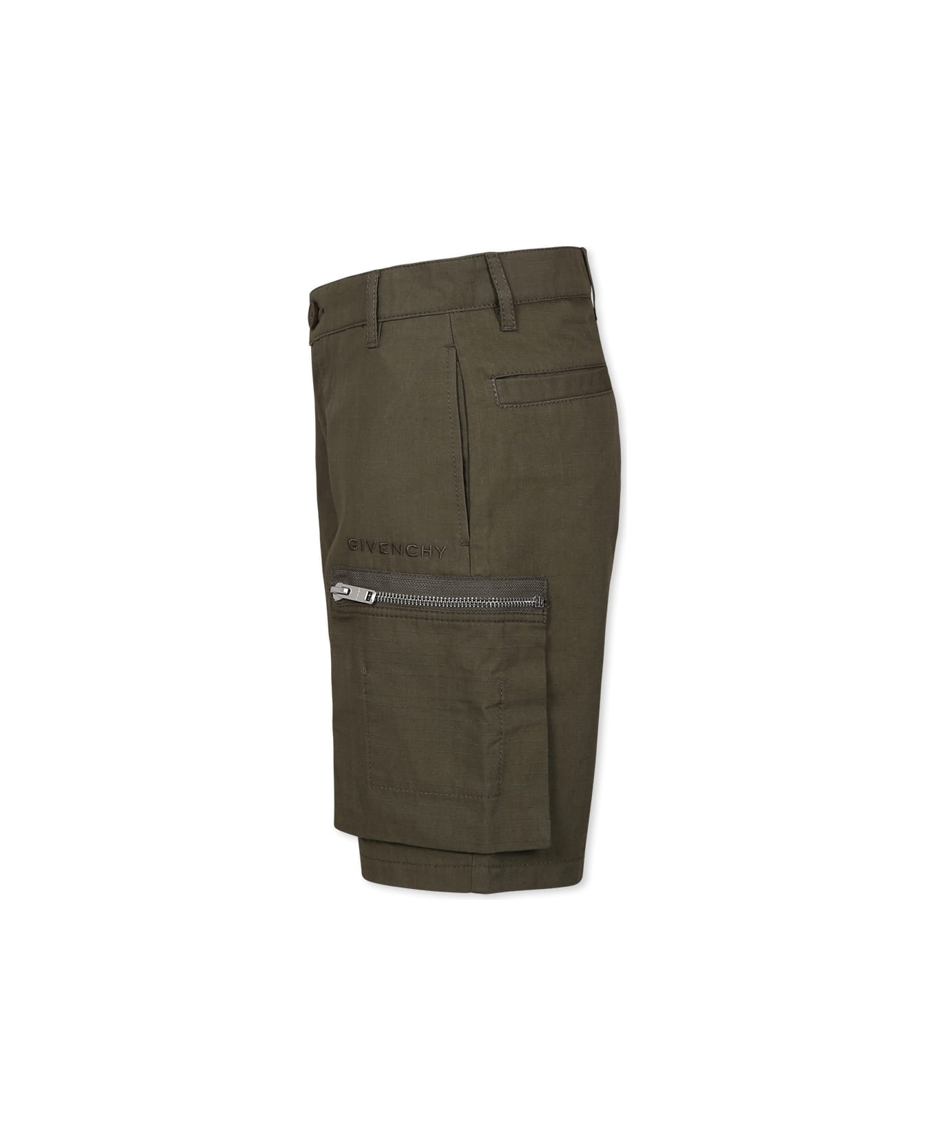 Givenchy Green Shorts For Boy With Logo - Green
