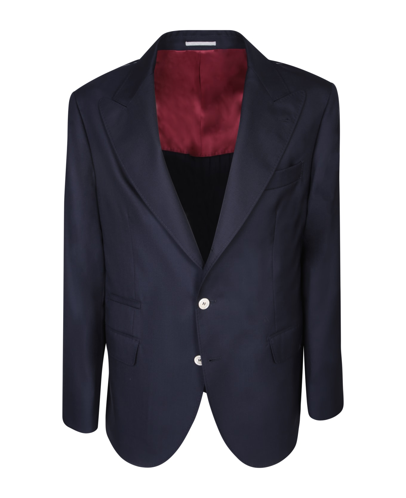Brunello Cucinelli Single-breasted Dark Blue Jacket - Blue