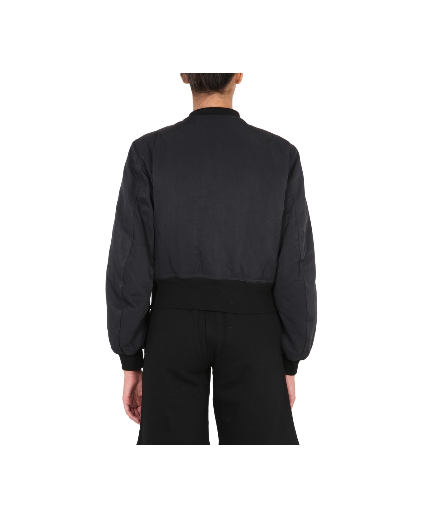 Off-White Bomber Con Stampa Logo - BLACK