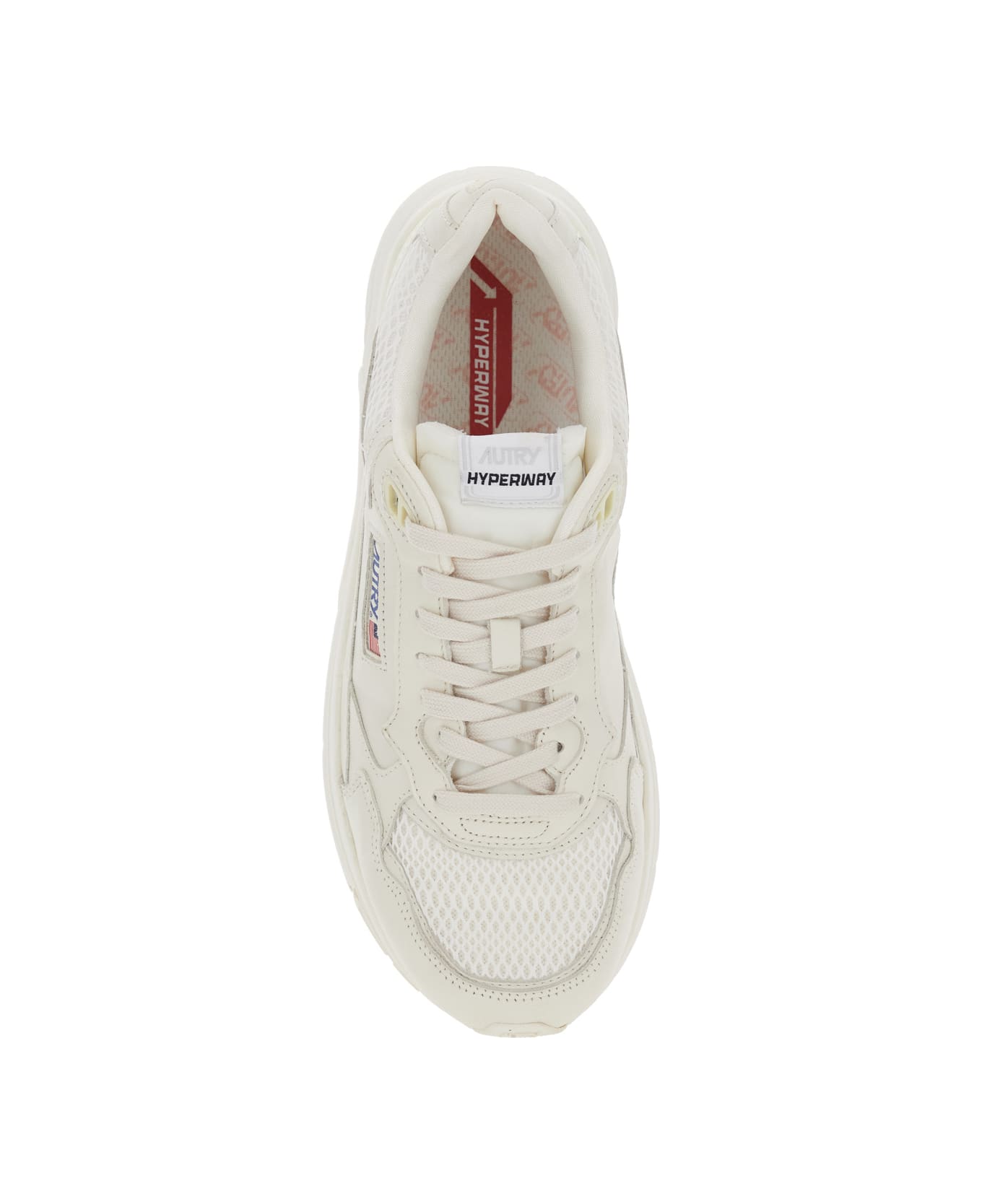 Autry White Leather And Mesh Hyperway Sneakers - GP01