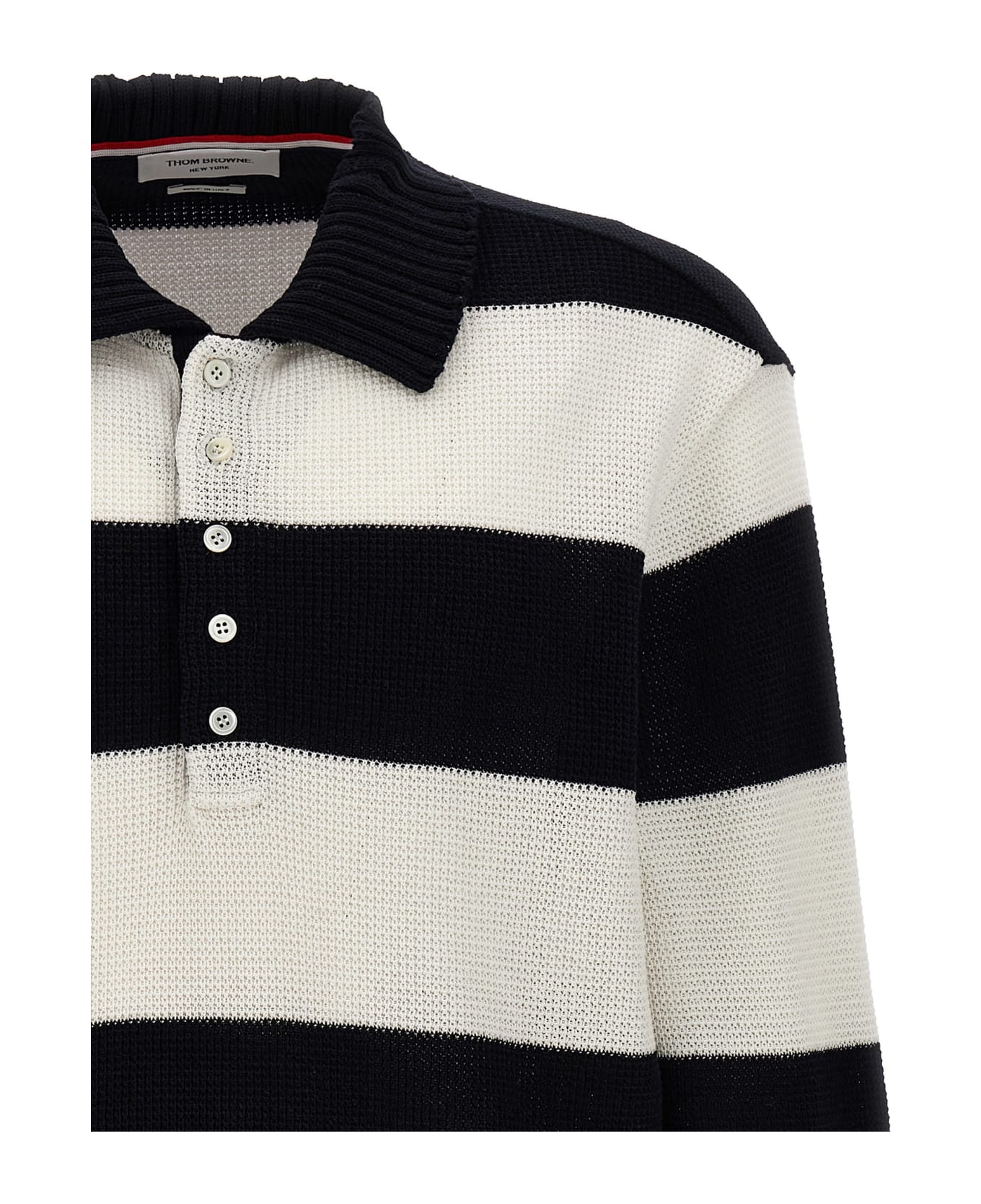 Thom Browne 'rugby' Polo Shirt - NAVY ポロシャツ