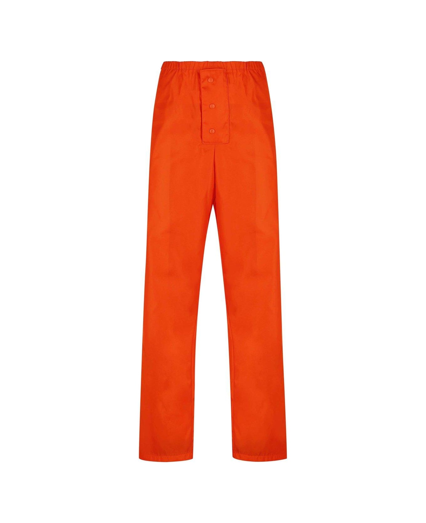 Prada High Waist Straight Leg Pants - Arancio