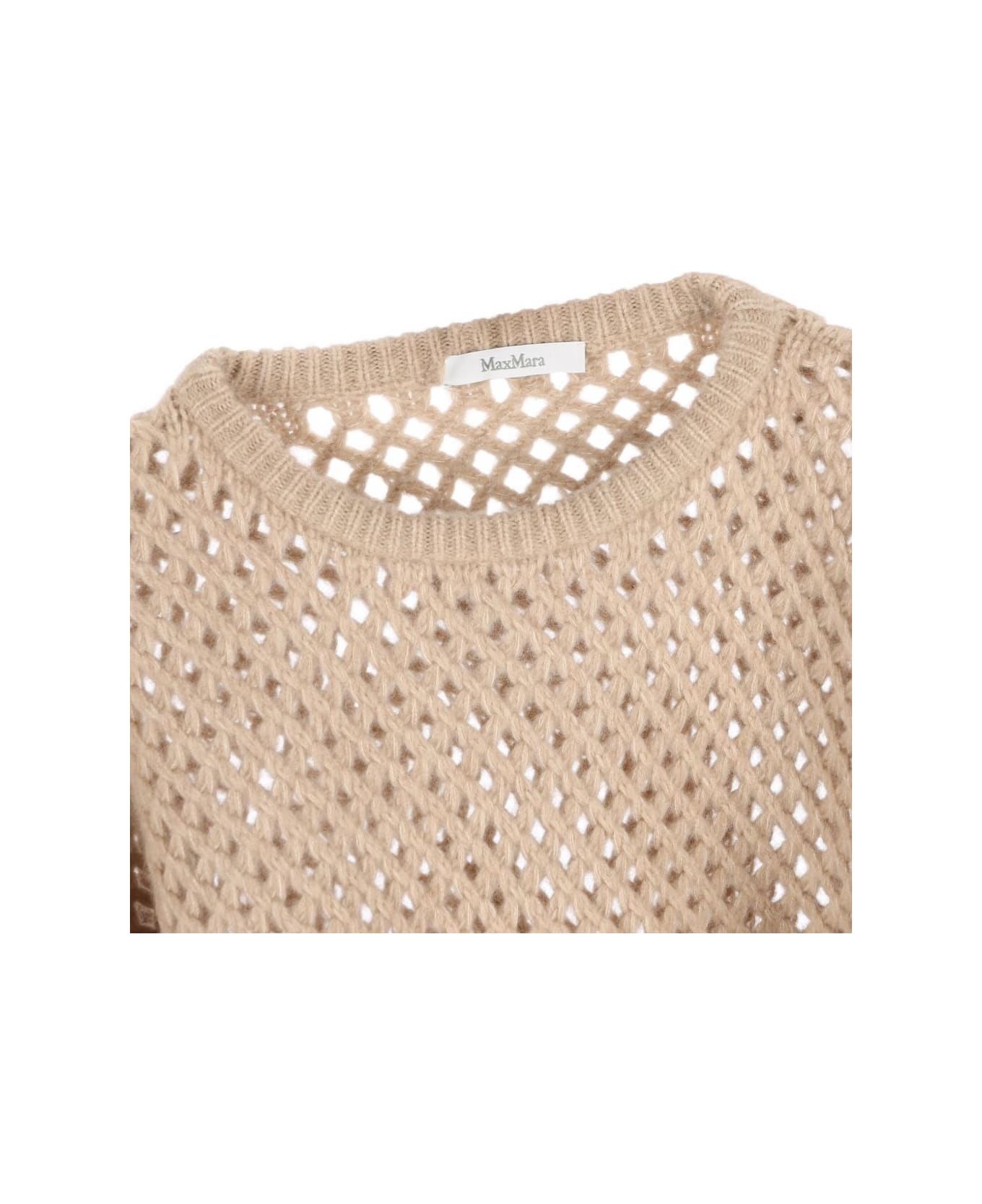 Max Mara Lattice-design Sweater - Beige
