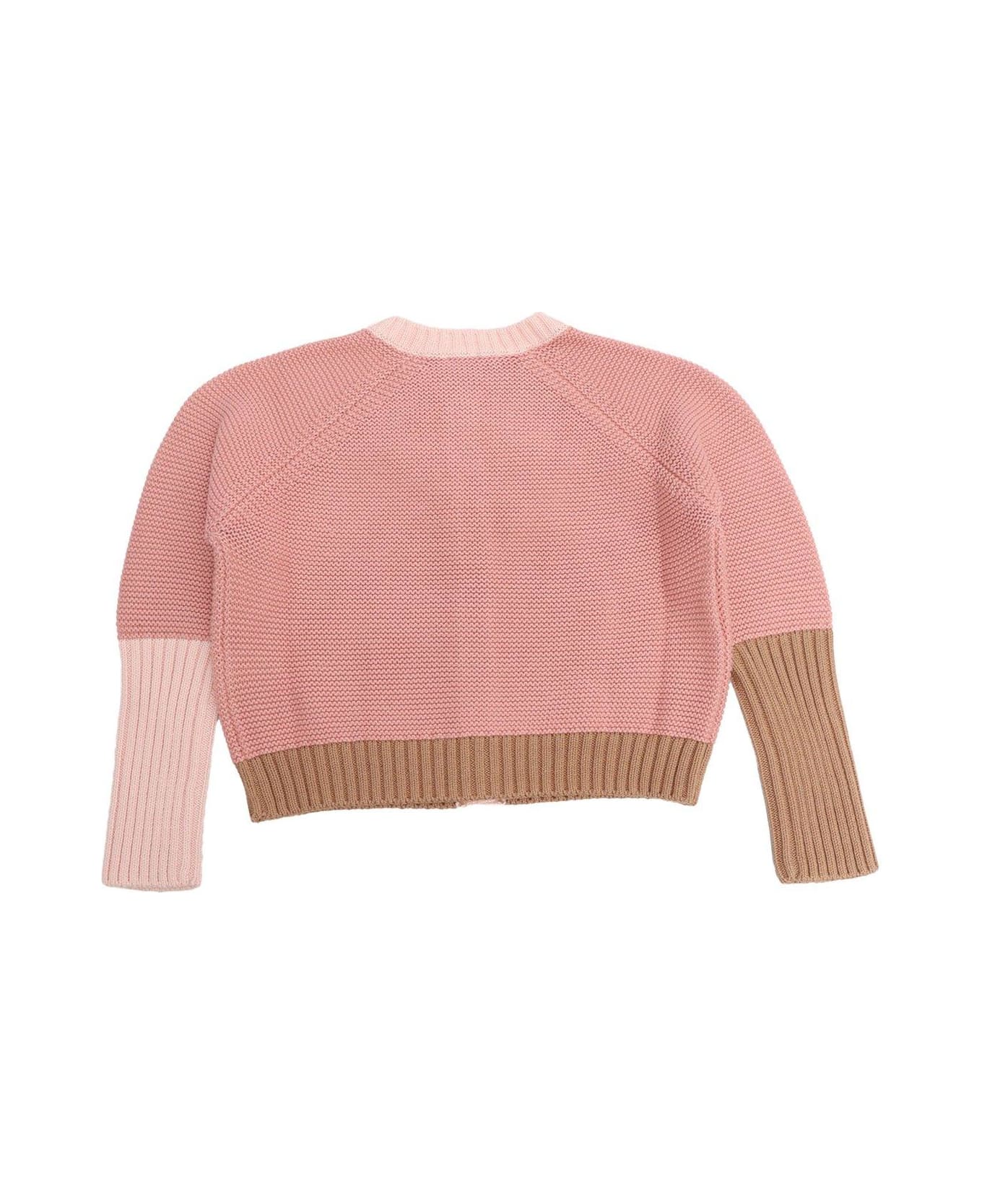 Il Gufo Long Sleeved Knitted Cardigan - Rosa