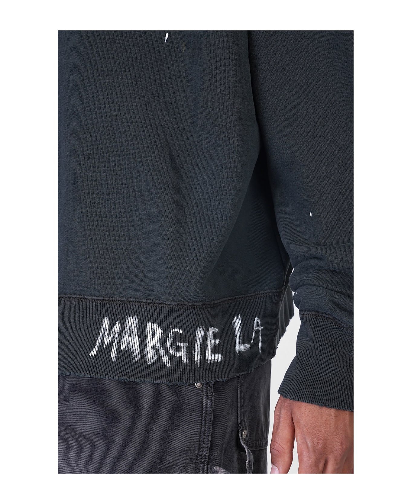 Maison Margiela Sweatshirt In Black Cotton - black