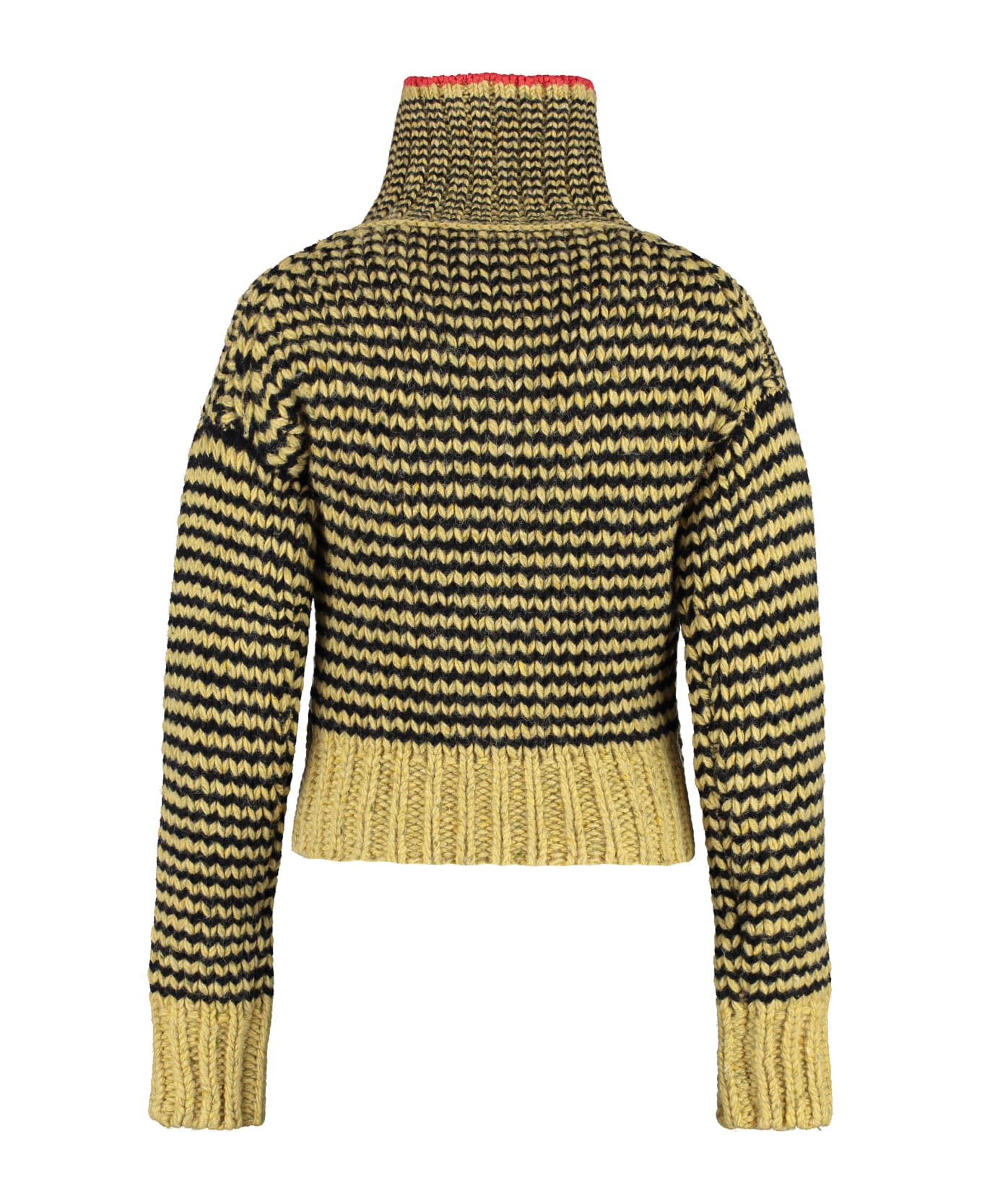 Bottega Veneta Stand-up Collar Wool Pullover - Yellow