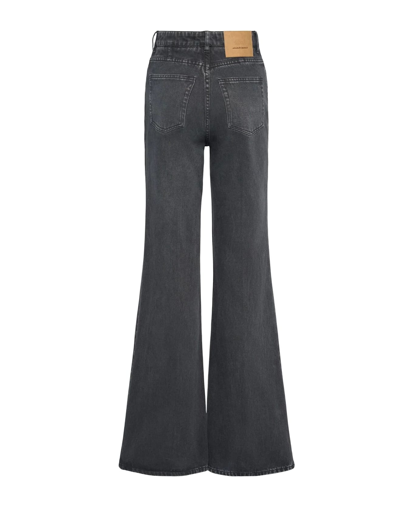 Ami Alexandre Mattiussi Black Cotton Wide-leg Jeans - Black