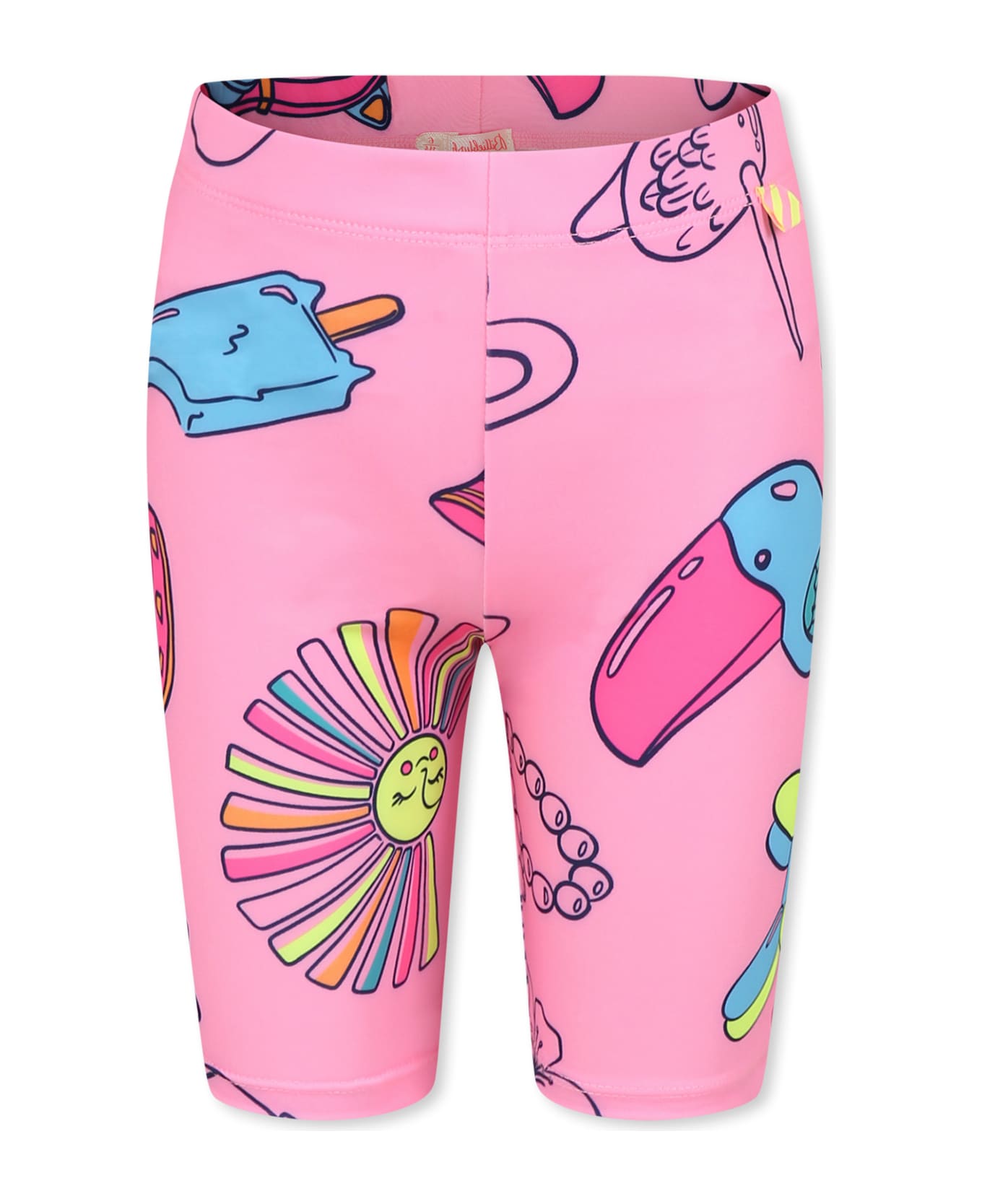 Billieblush Pink Shorts For Girl With Print - Pink
