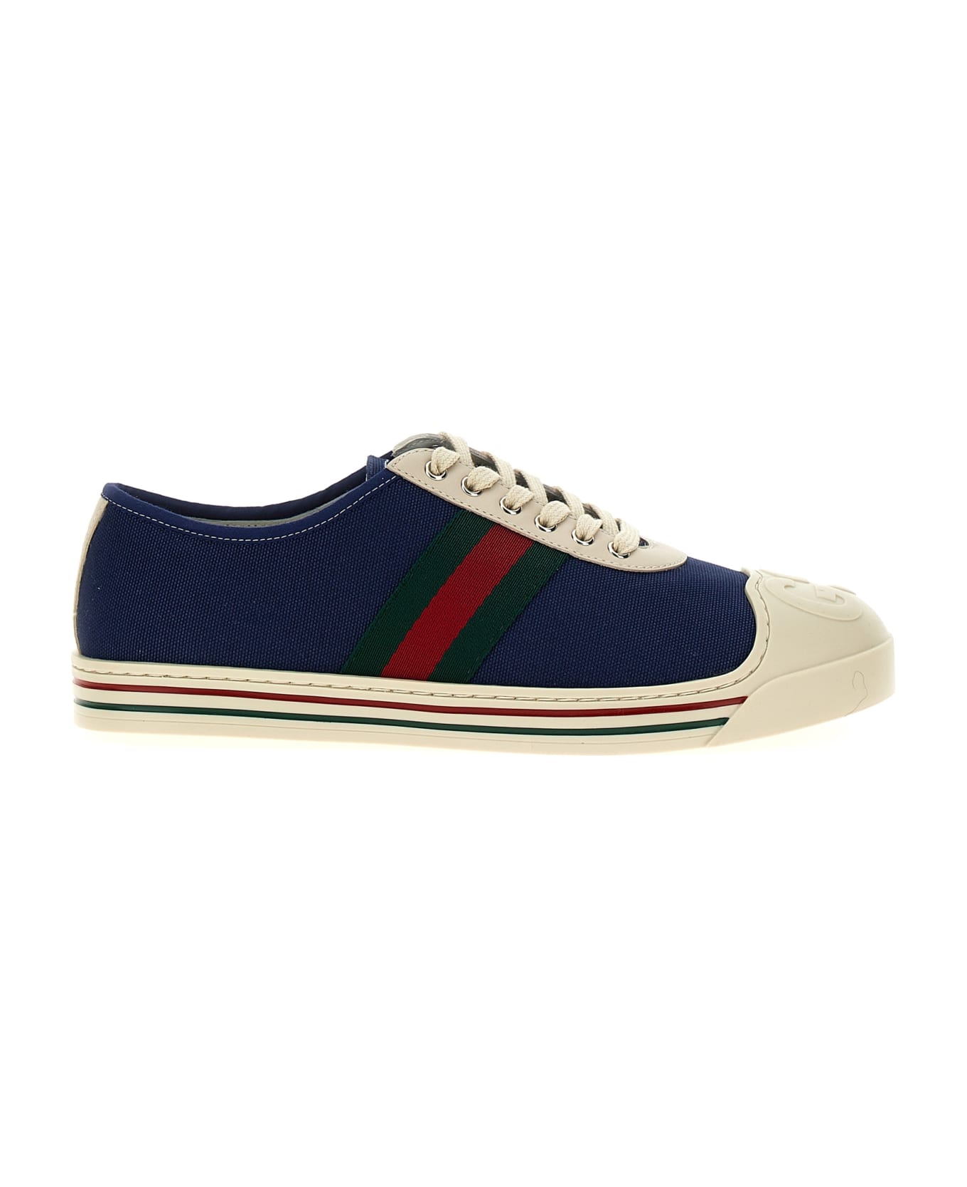 Gucci Logo Canvas Sneakers - Blue