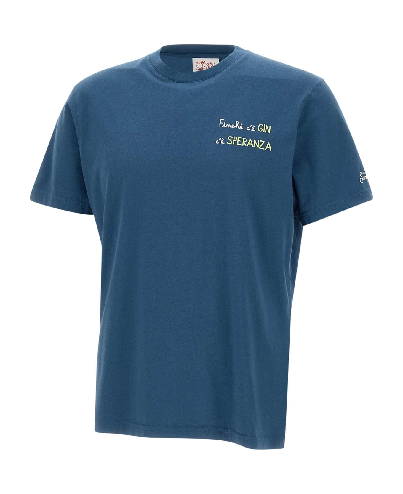 MC2 Saint Barth "gin Speranza" Cotton T-shirt - BLUE