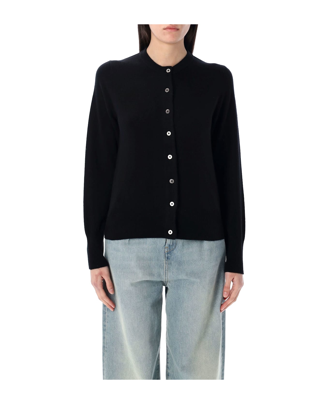 Rhea Costa Cardigan. - BLACK